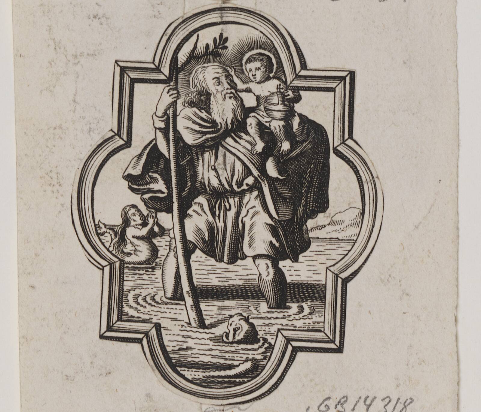 Emblem med den hellige Kristoffer, Ubekendt, 1609-1672