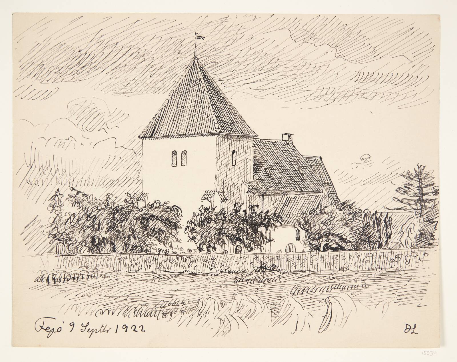 Kirke. Fejø, Johannes Larsen, 1922