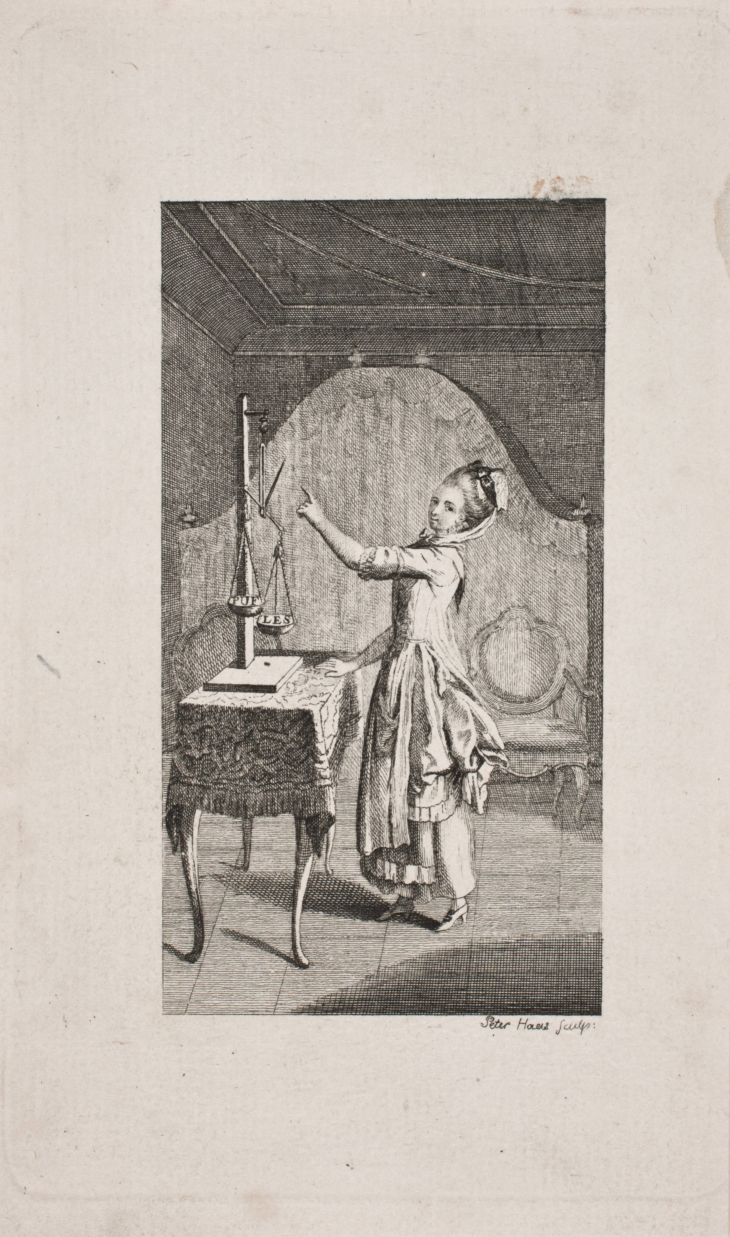 Vignet til "Sophies Reise fra Memel til Sachsen", Peter Haas, 1782