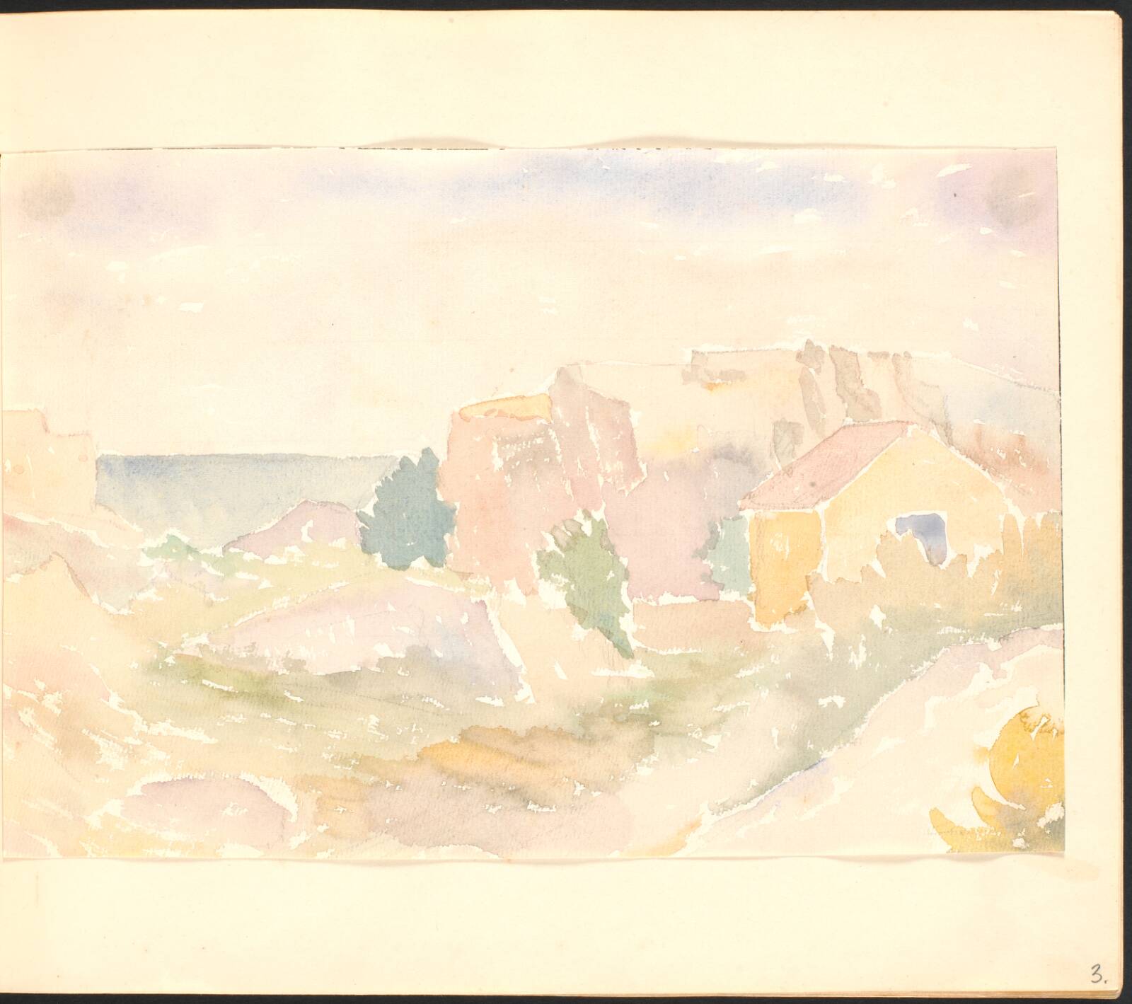 Et hus og klipper, Johannes Frederiksen, 1944