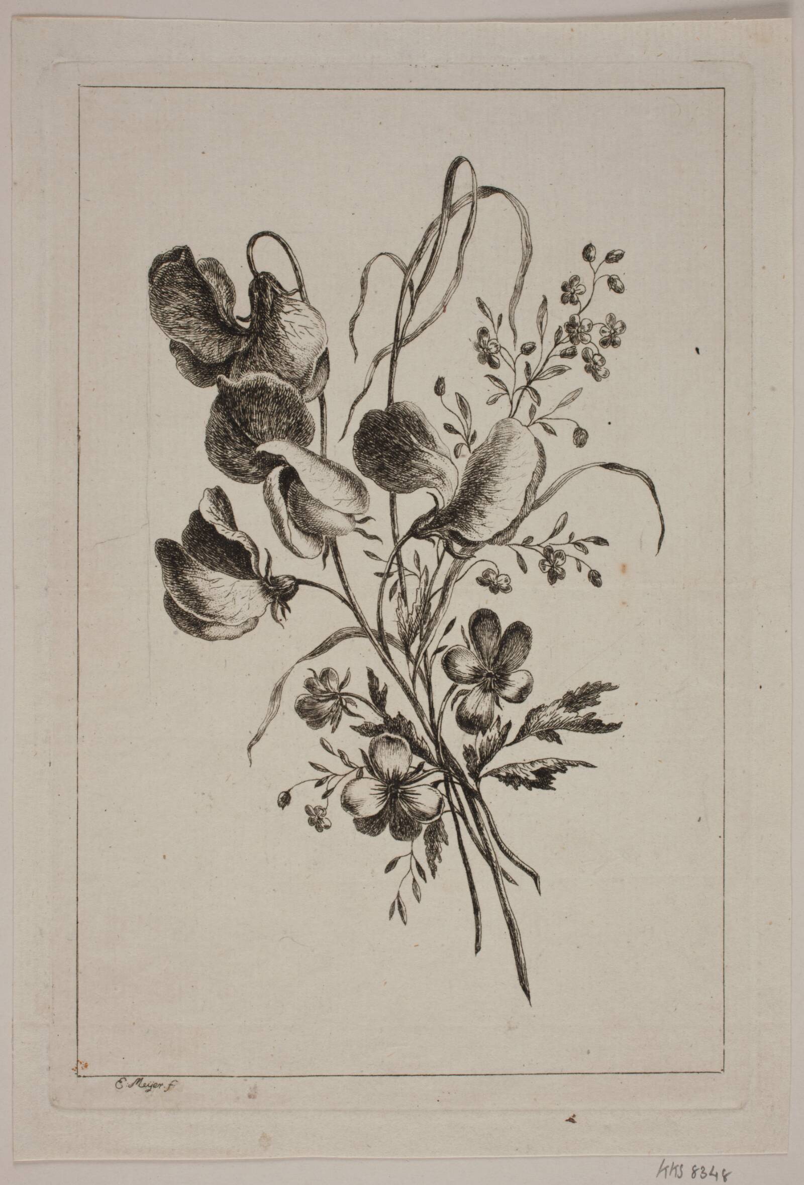 En Buket Blomster, Elias Meyer, 1763-1809
