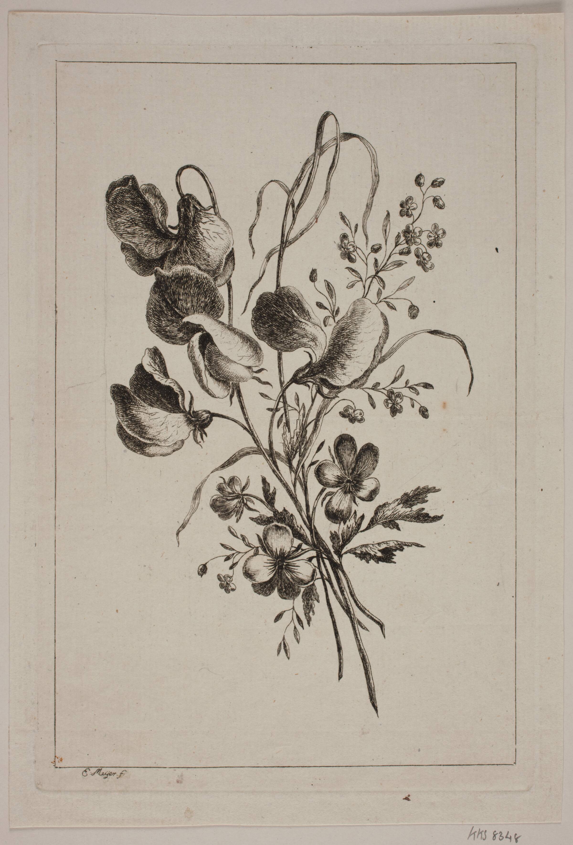 En Buket Blomster, Elias Meyer, 1763-1809
