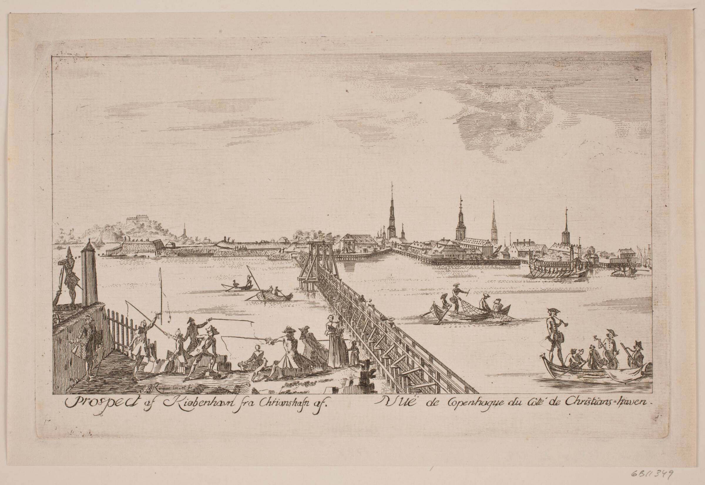 Prospekt af København set fra Christianshavn, Bartholomæus Roque, 1747