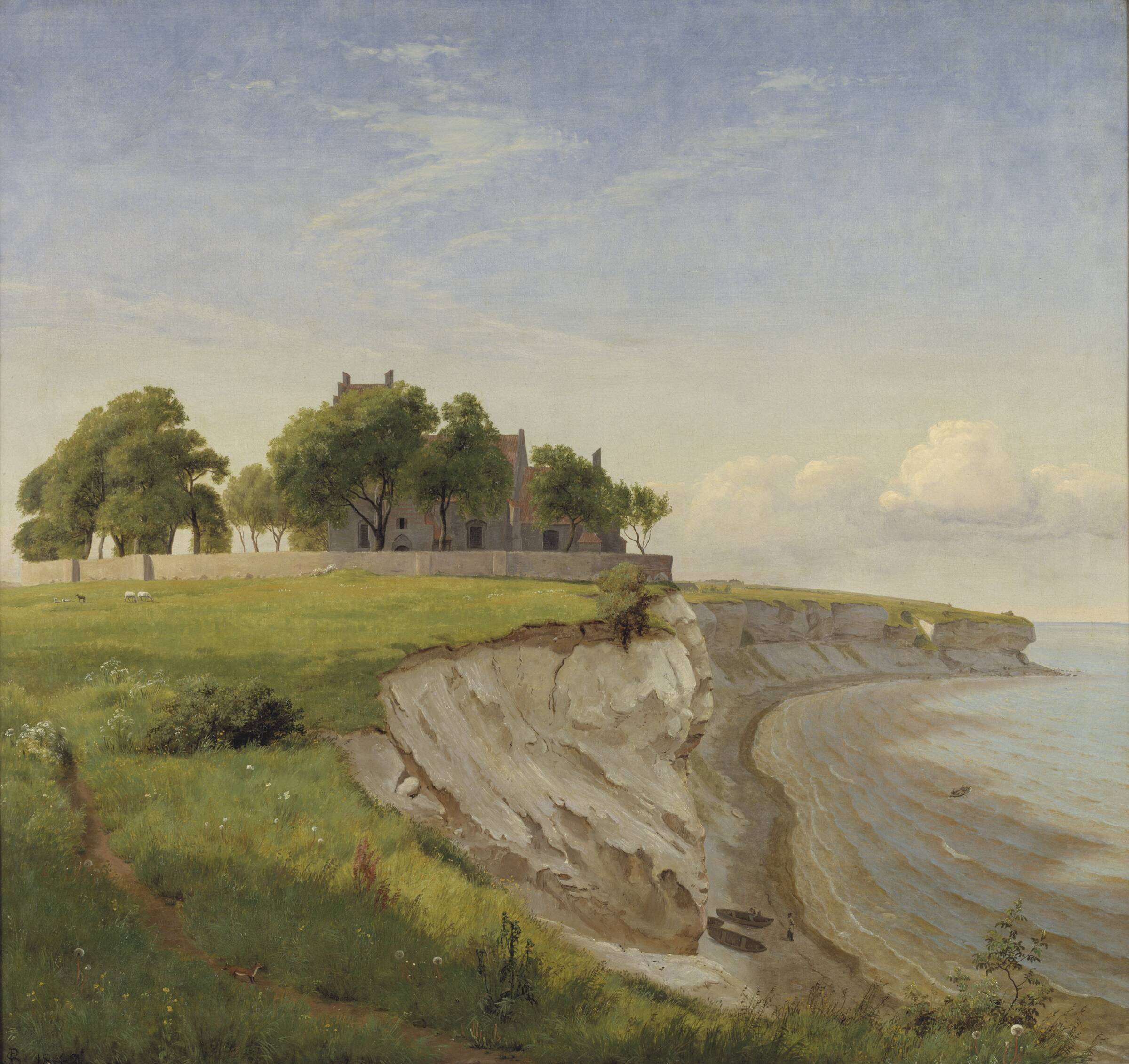 Højerup Kirke på Stevns Klint, P.C. Skovgaard, 1842