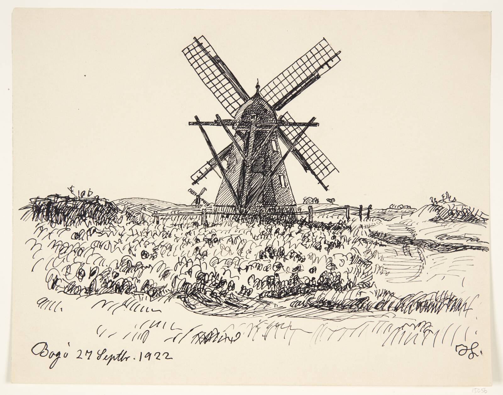 Mølle. Bogø, Johannes Larsen, 1922