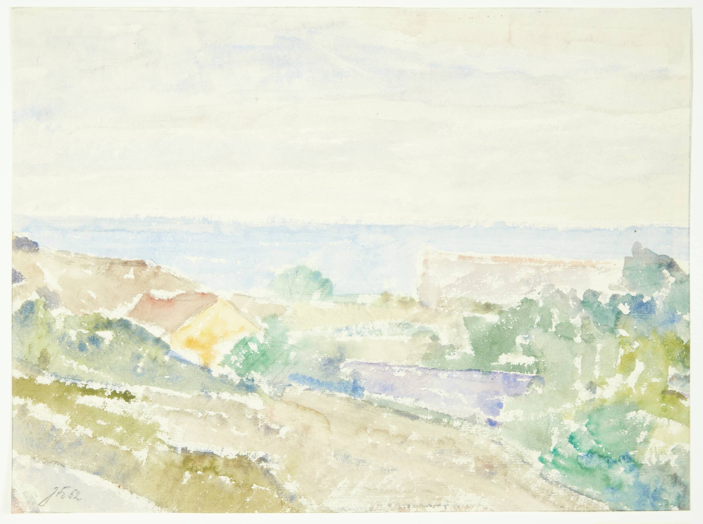 Klipper, gul gavl, hav. Christiansø, Johannes Frederiksen, 1952