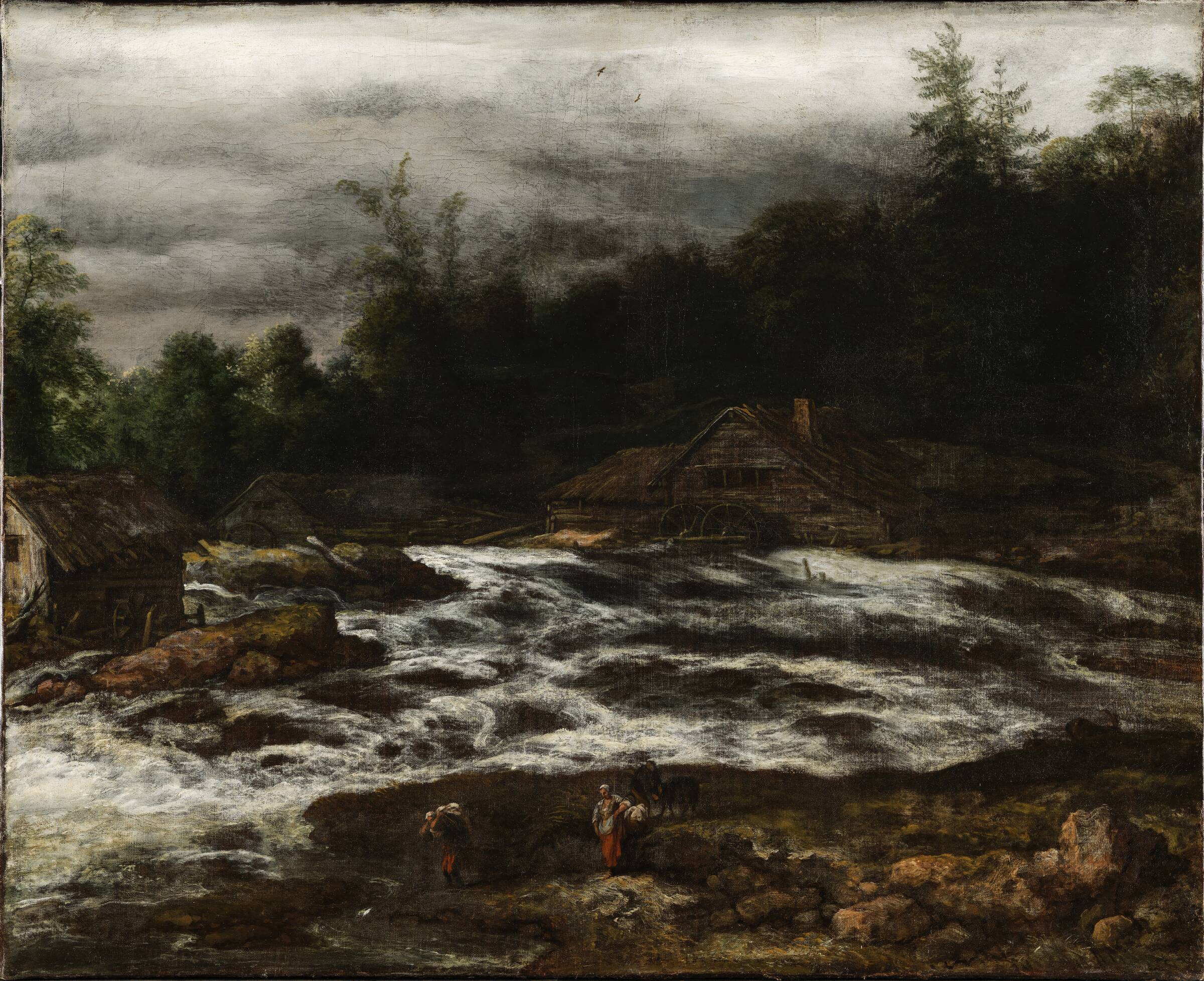 Vandfald i en bjergegn, Jan van Kessel, 1641-1679
