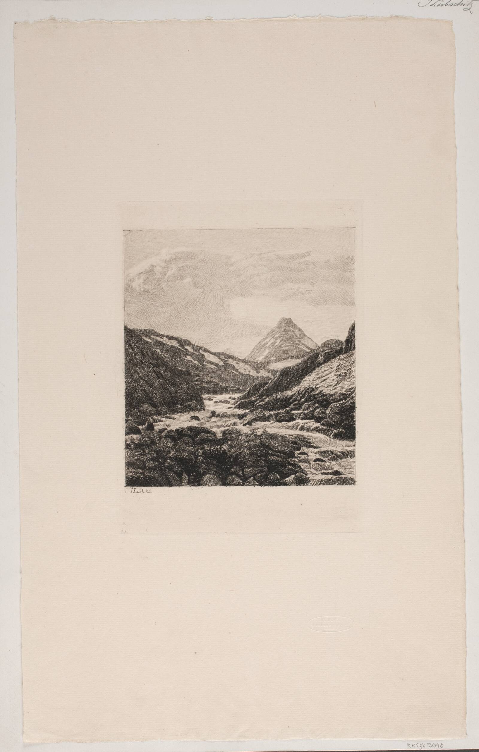 Klippelandskab, John Lübschitz, 1885