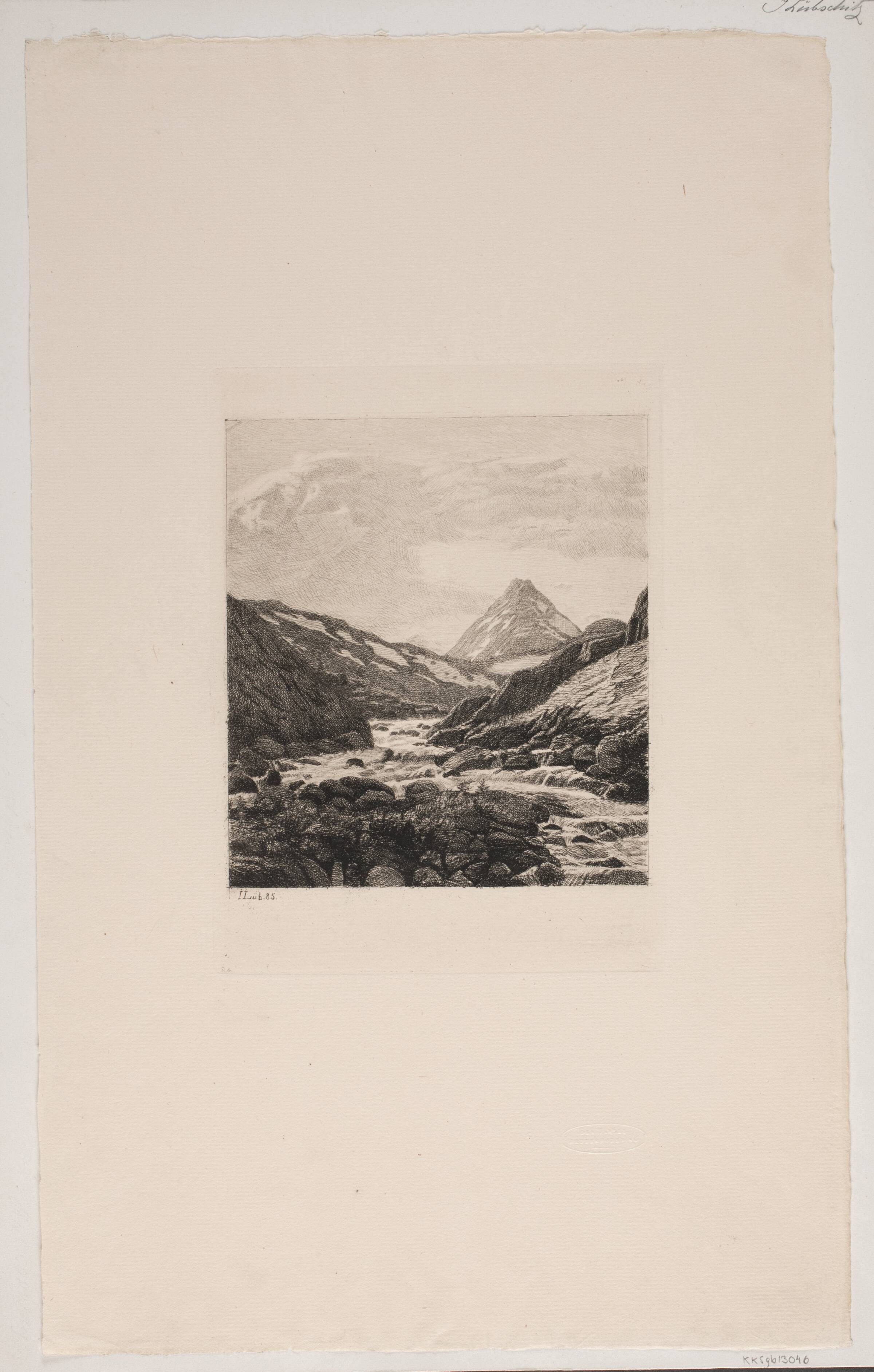 Klippelandskab, John Lübschitz, 1885