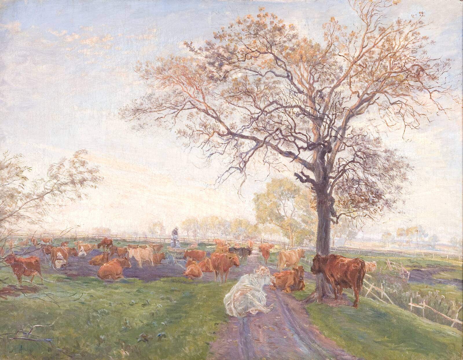 Malkepladsen ved Dyrehavegård, by Theodor Philipsen, 1895