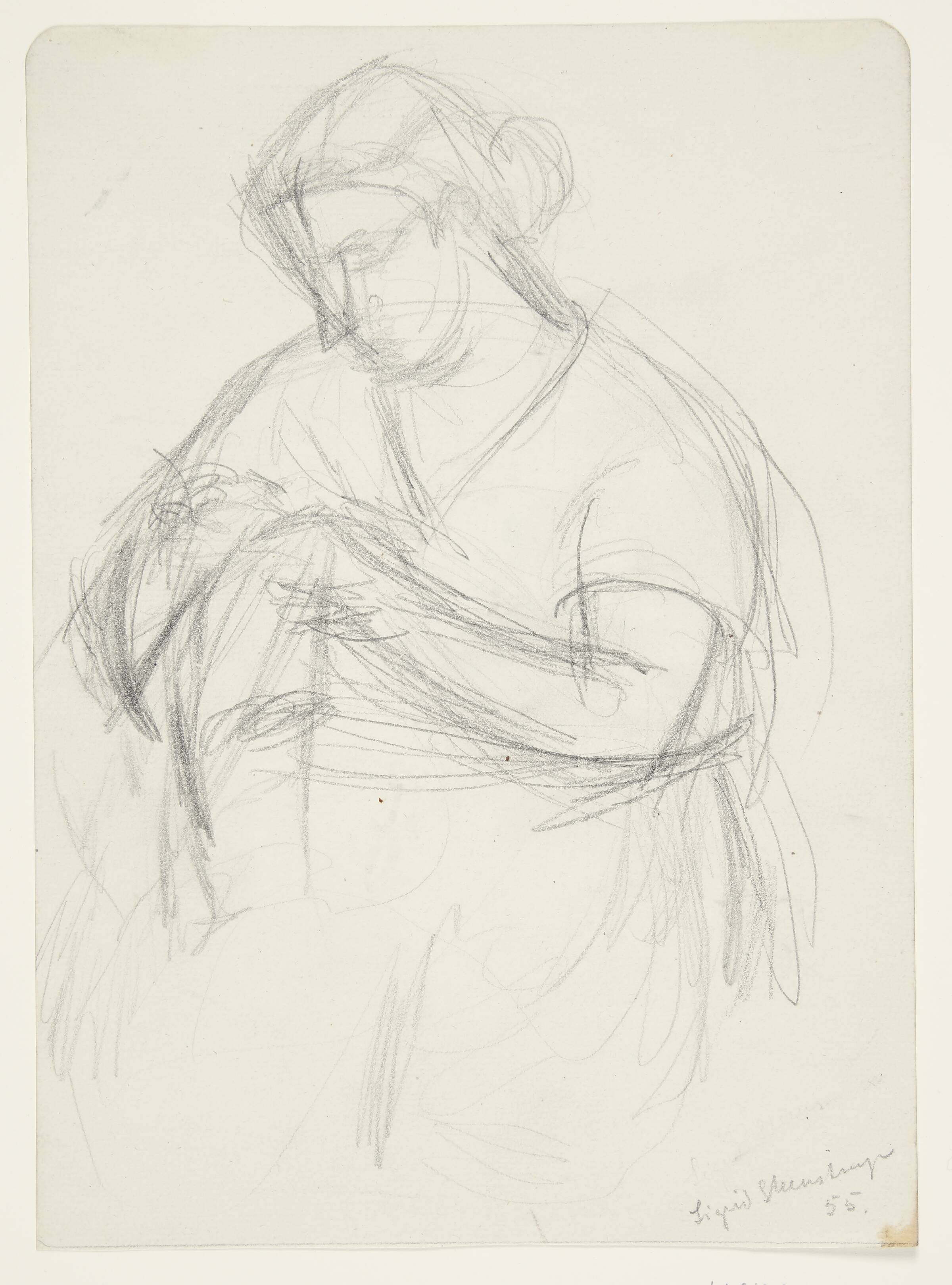 Syende dame, Sigrid Steenstrup, 1955
