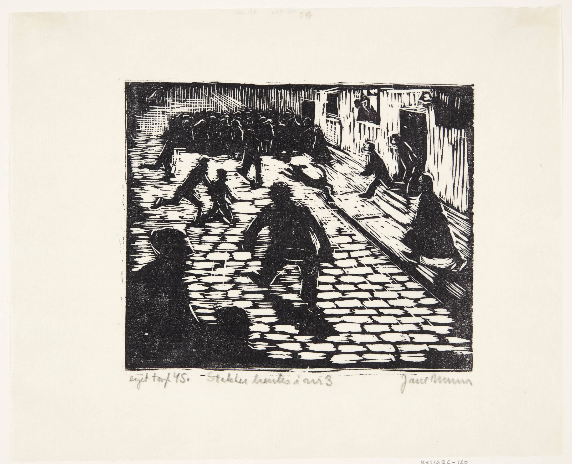 Stikker hentes i nr. 3, Jane Muus, 1945