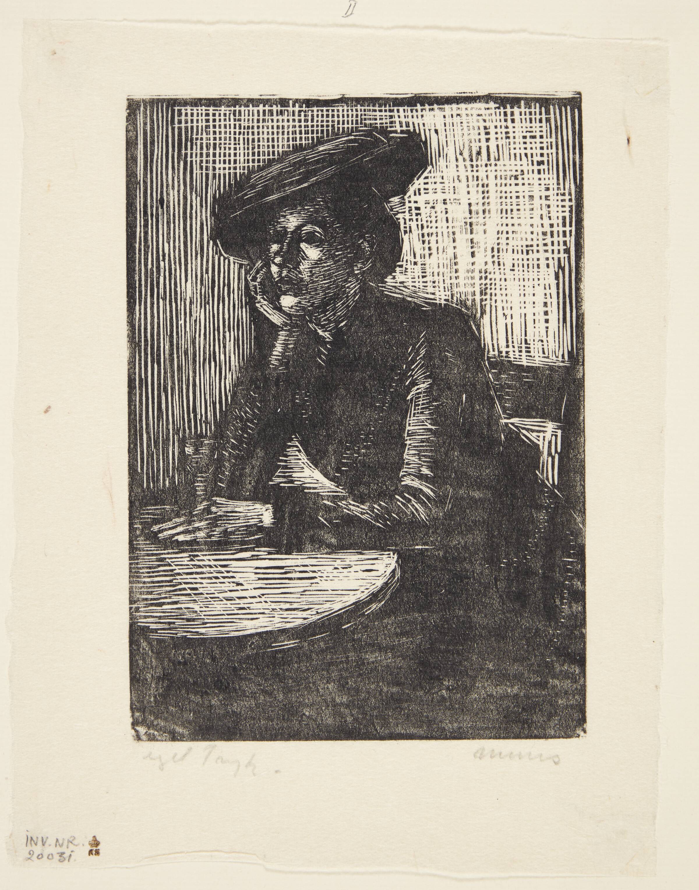 Kvinde ved bord, Jane Muus, 1949