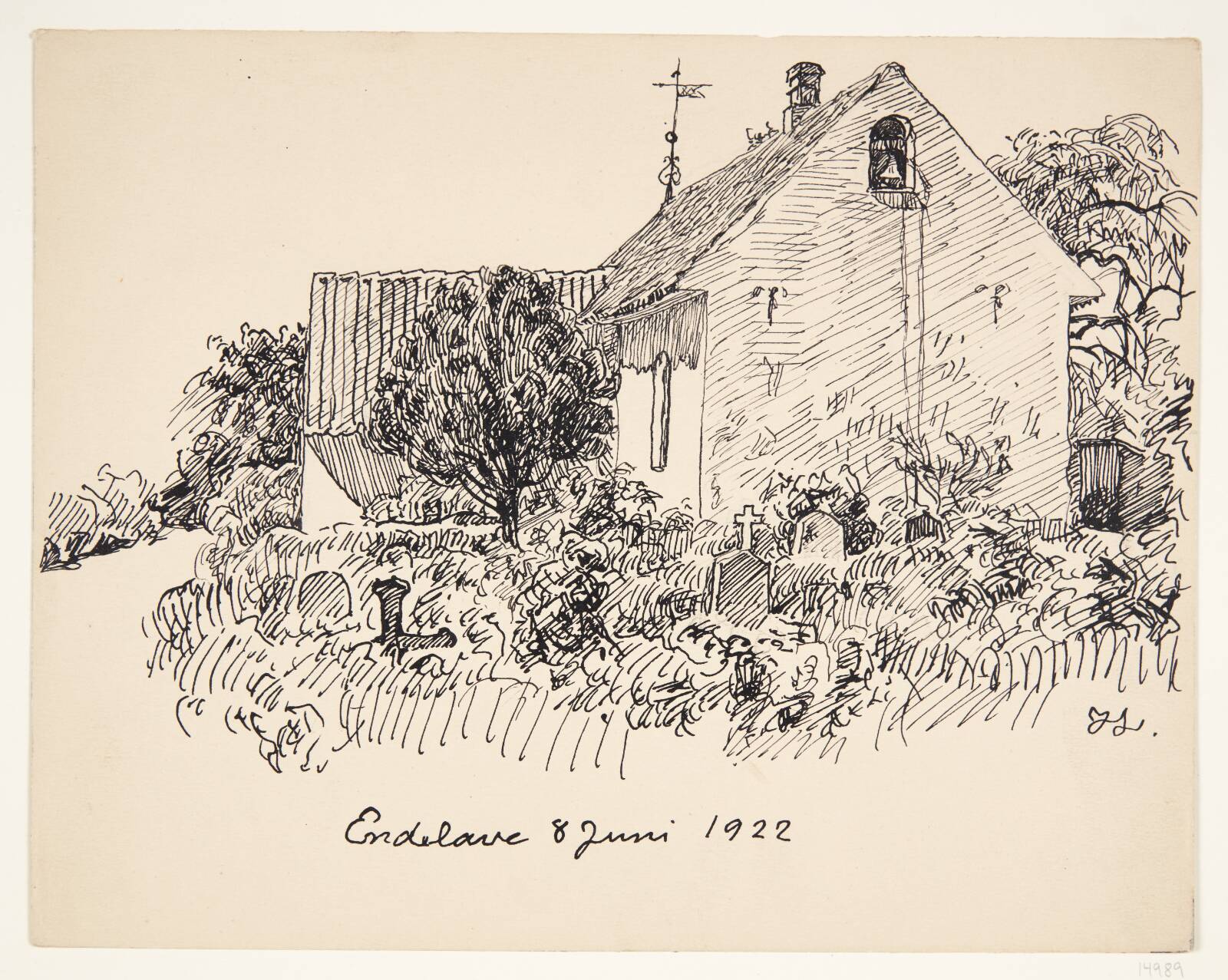 Kirke. Endelave, Johannes Larsen, 1922