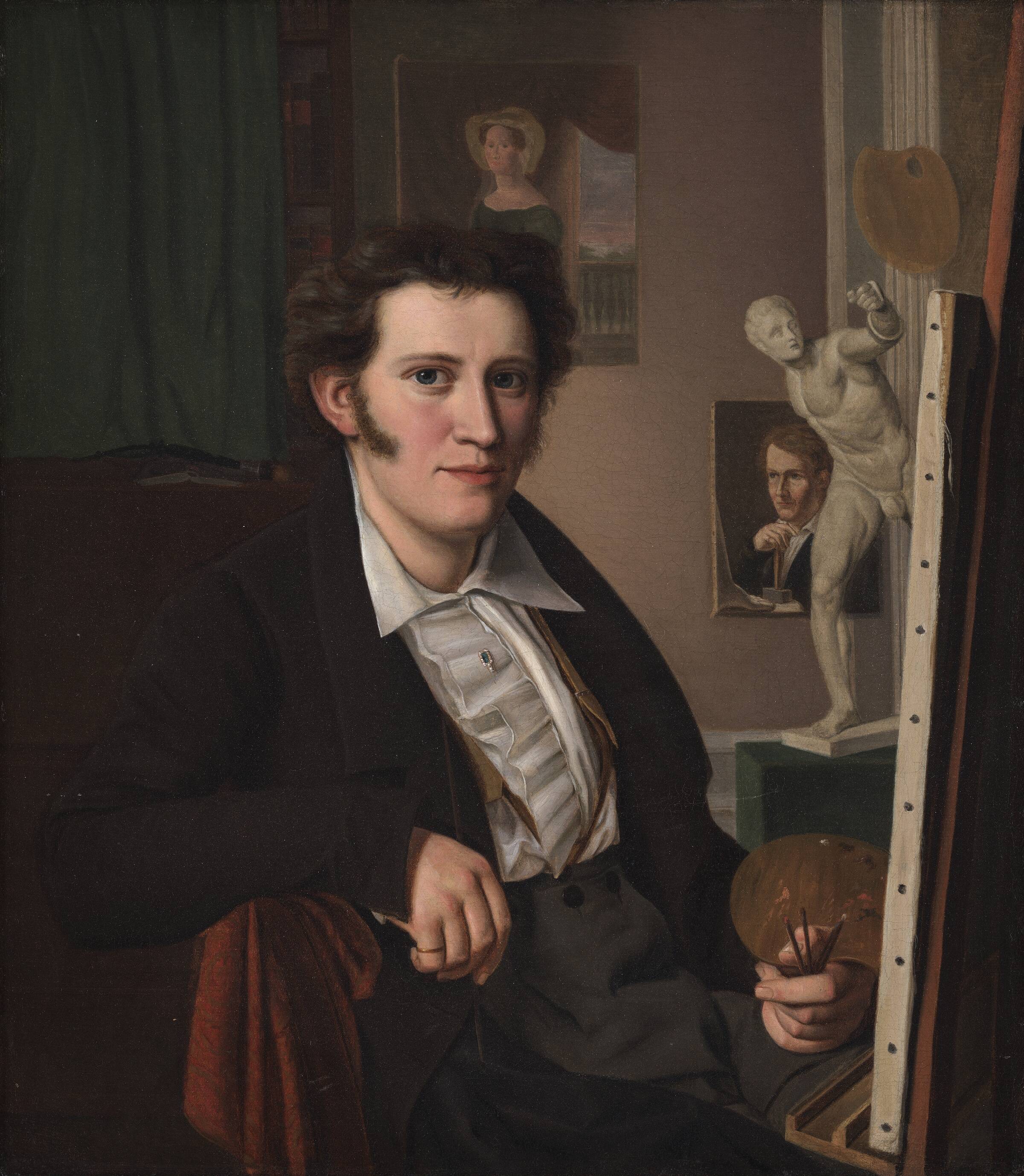 Selvportræt, Emil Ditlev Bærentzen, 1825-1829