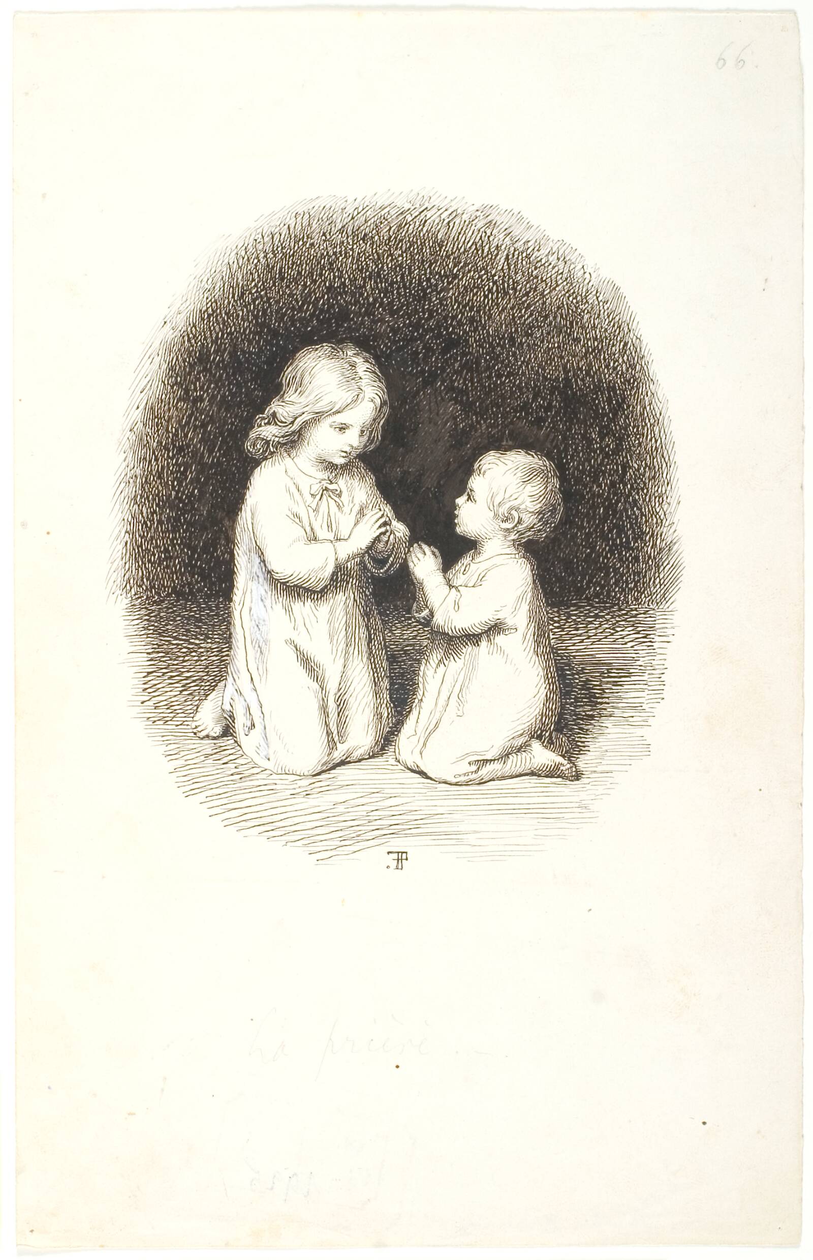 To bedende børn, Lorenz Frølich, 1864-1877
