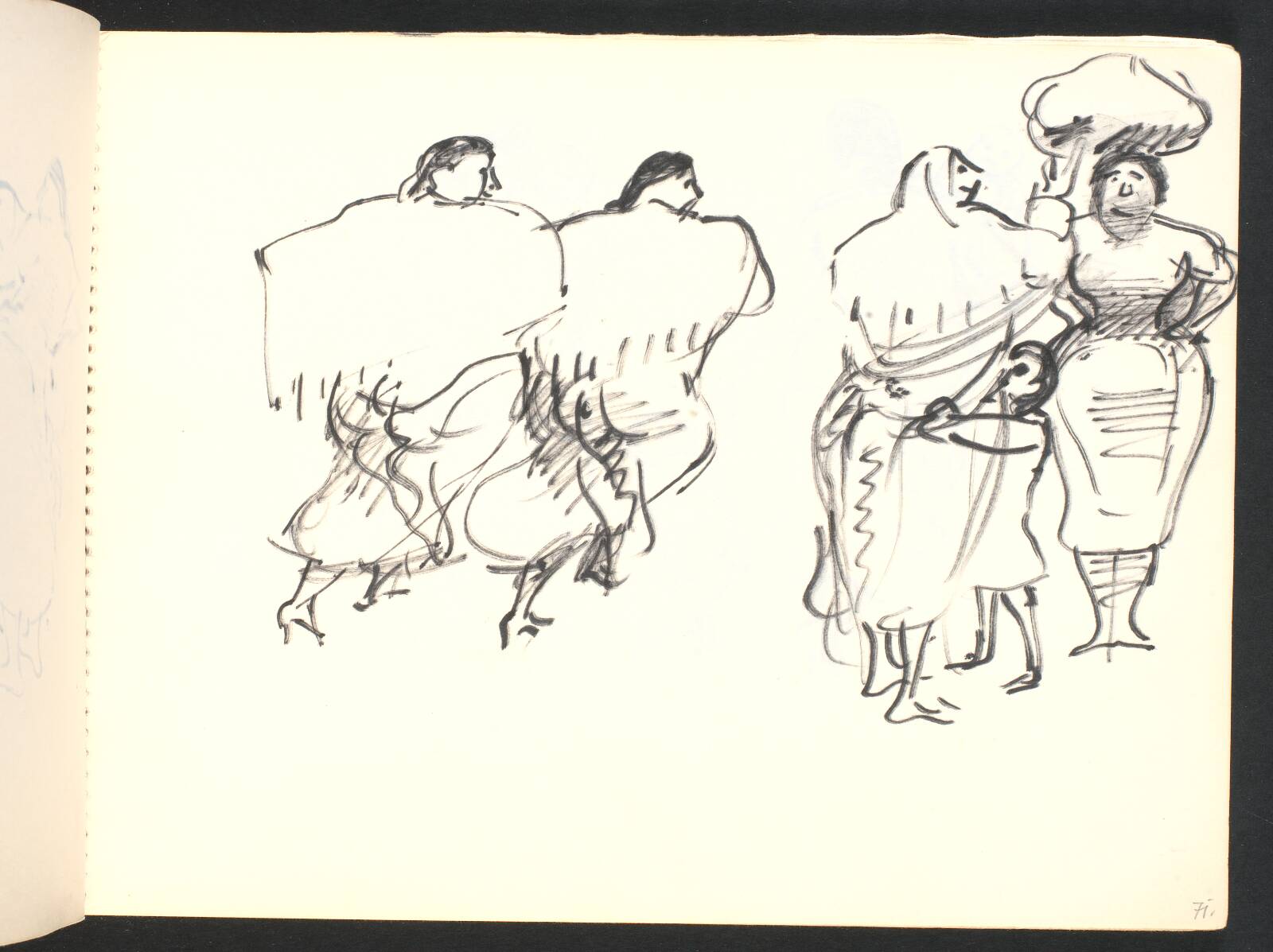 Gadescene, kvinder, Gottfred Eickhoff, 1952