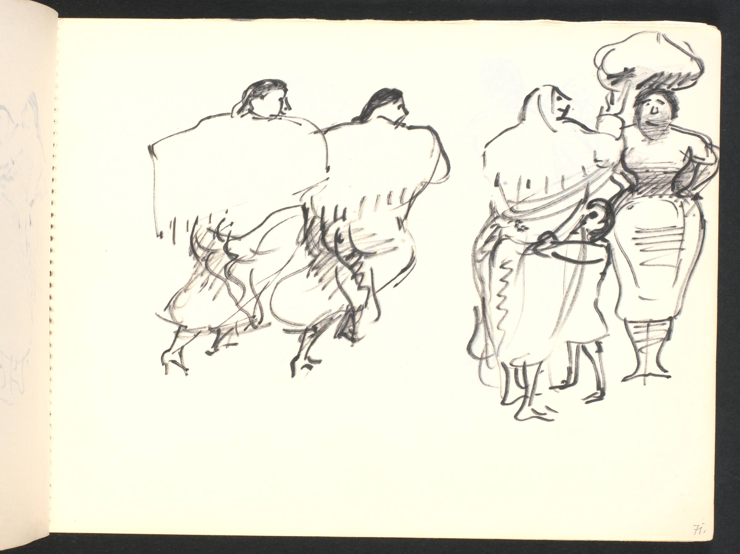 Gadescene, kvinder, Gottfred Eickhoff, 1952