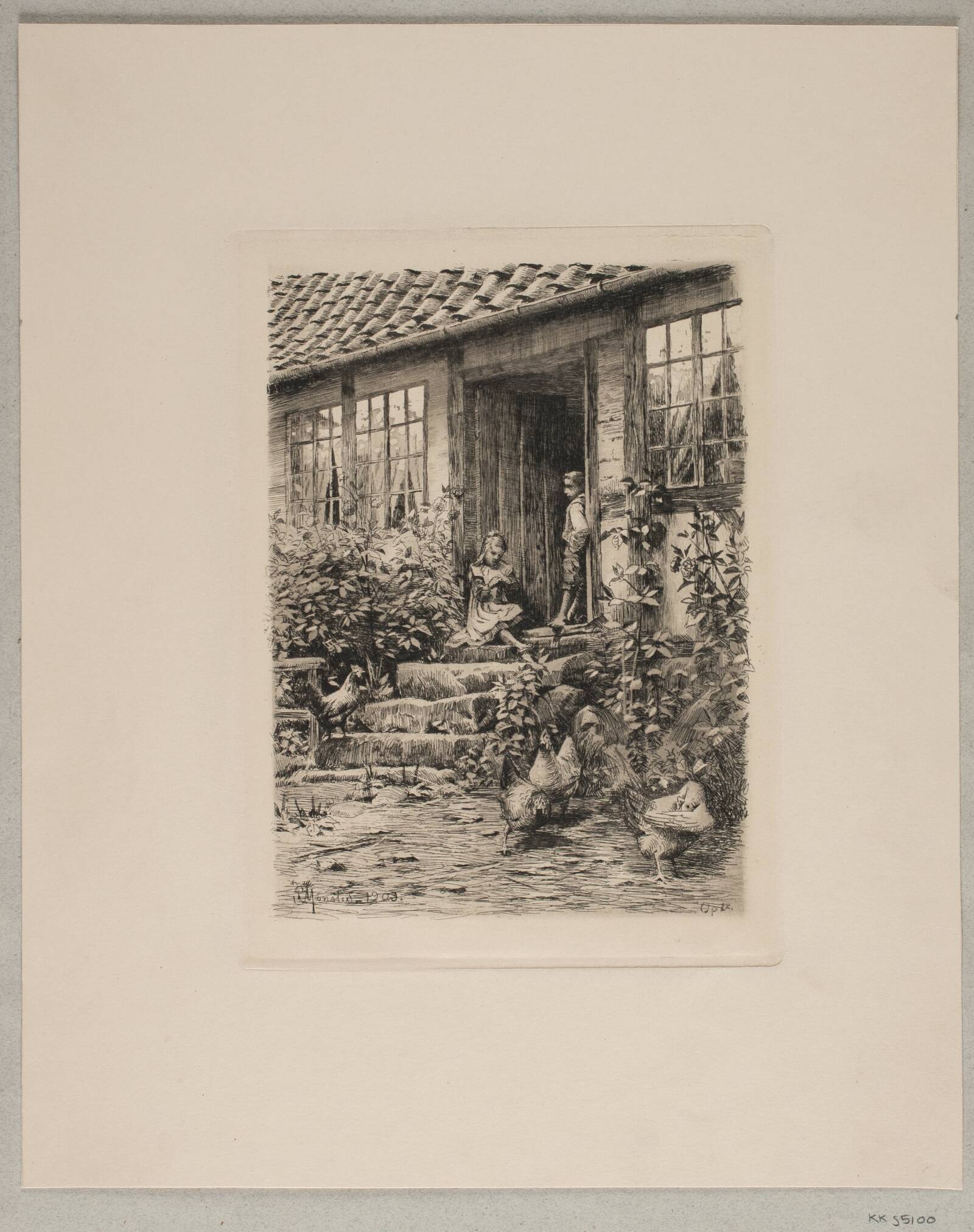 Børn på trappen, Peder Mønsted, 1903