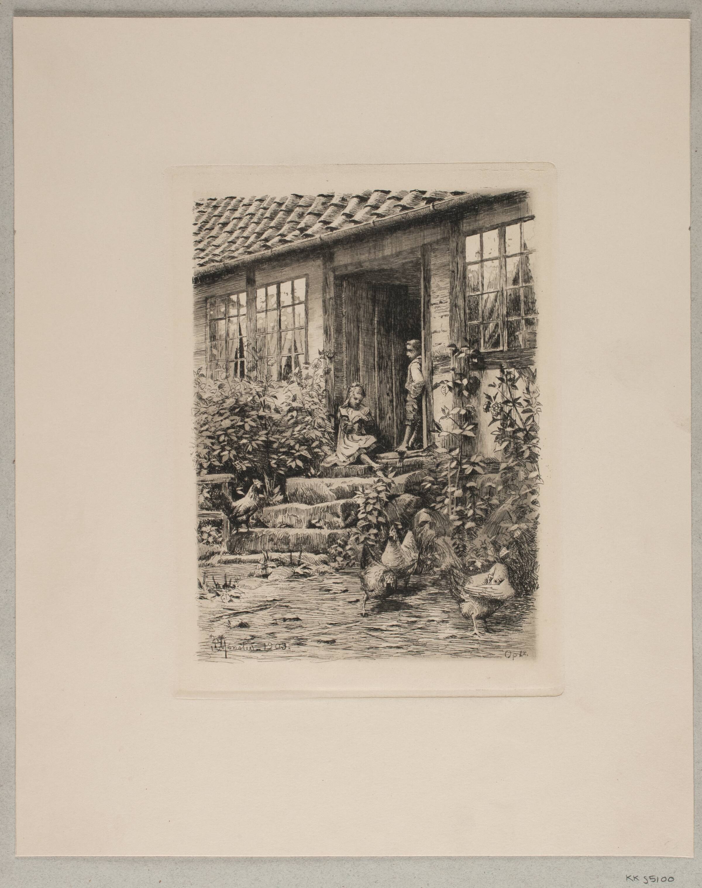 Børn på trappen, Peder Mønsted, 1903