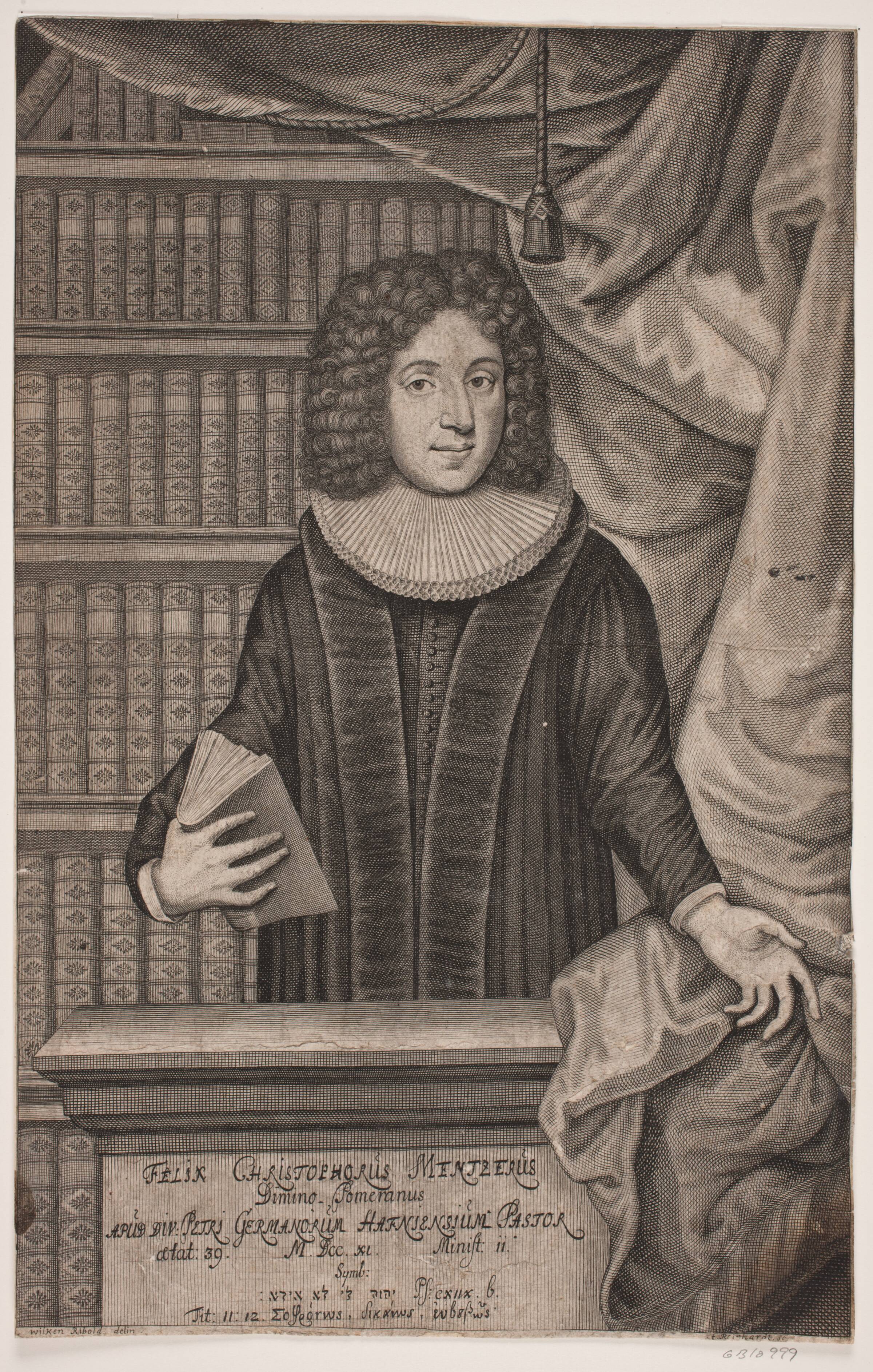 Felix Christopher Mentzer, præst, Andreas Reinhardt, 1711