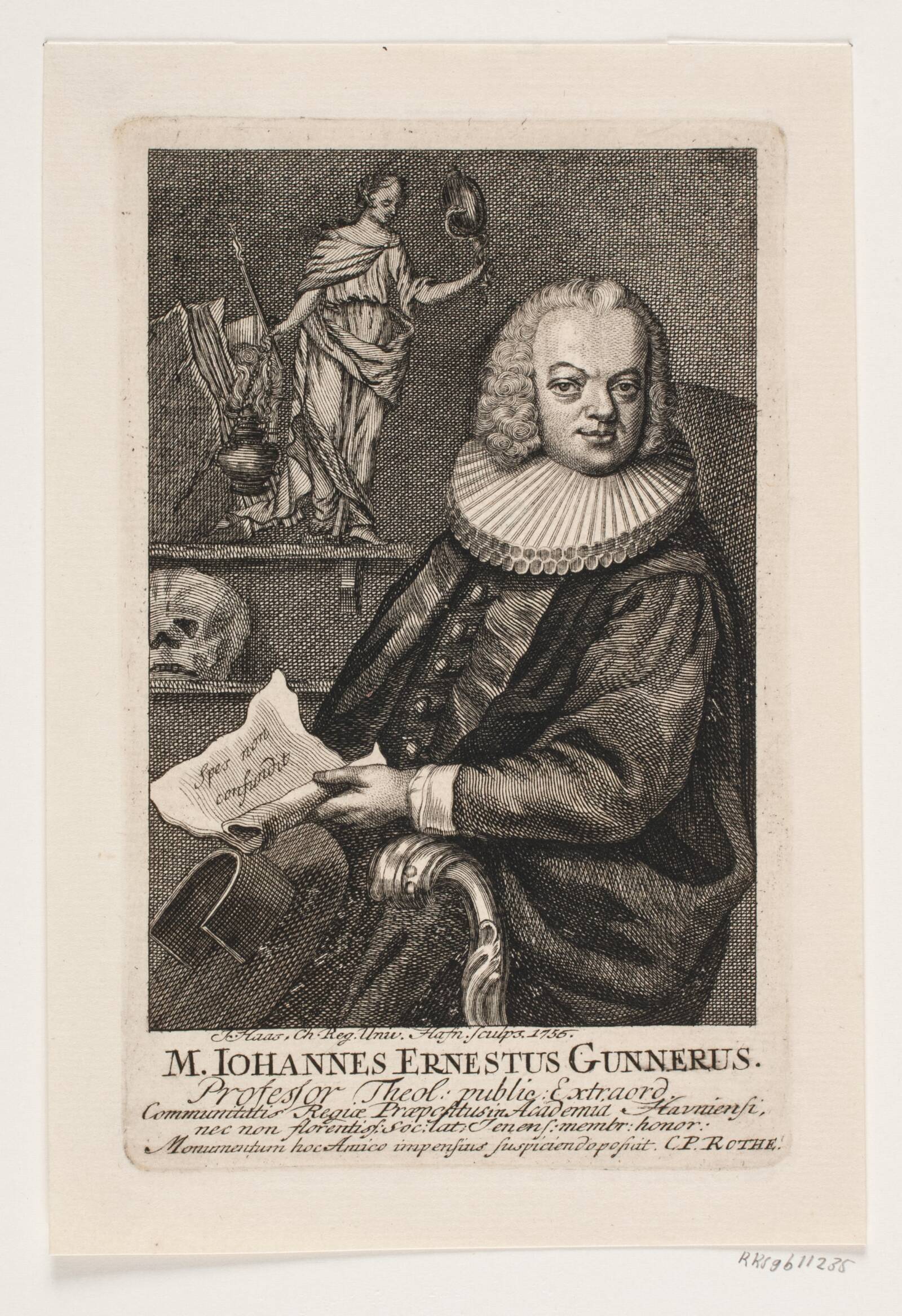 Johan Ernst Gunnerus, Jonas Haas, 1756