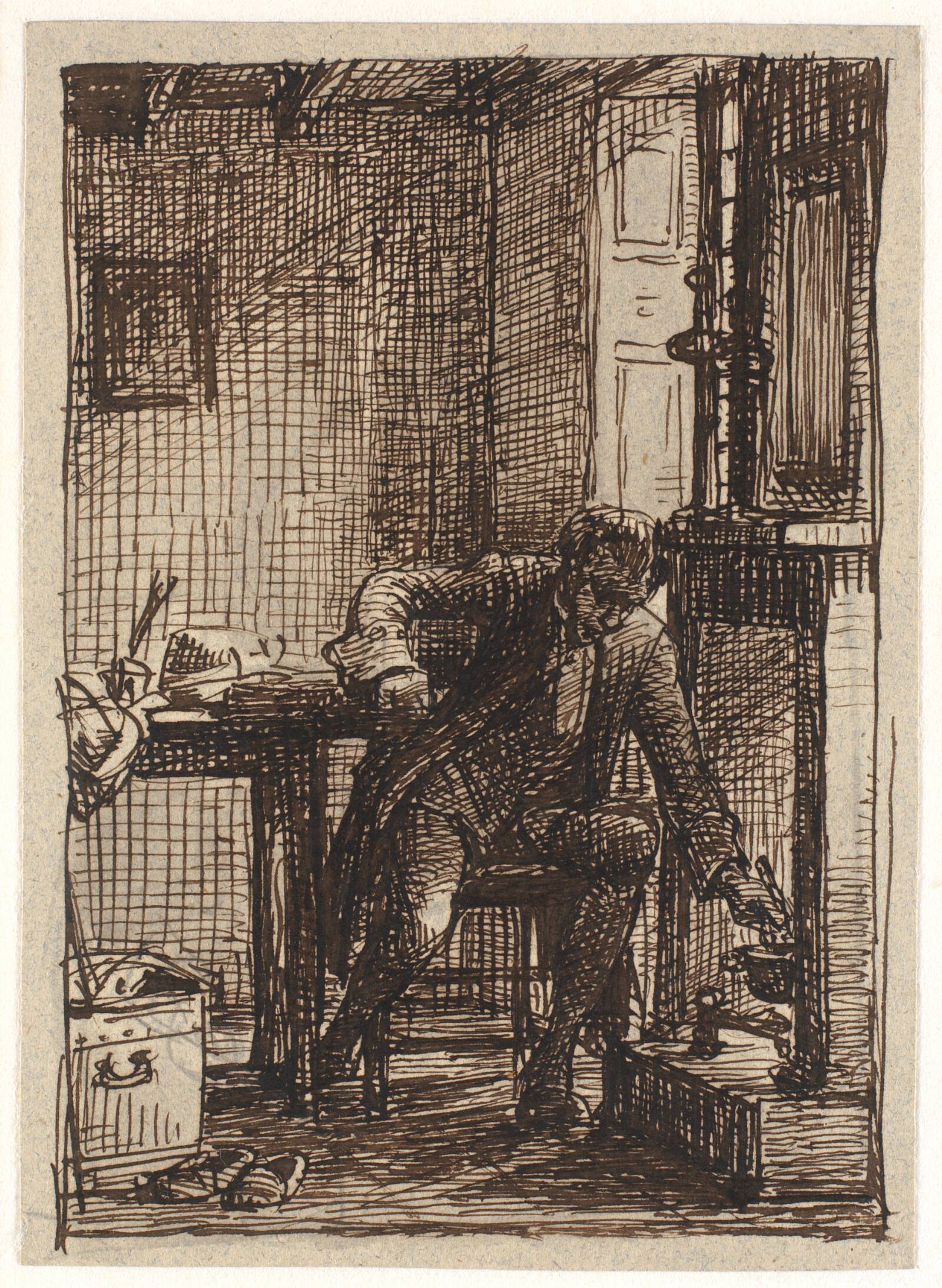 Holberg i Rom, Wilhelm Marstrand, 1858