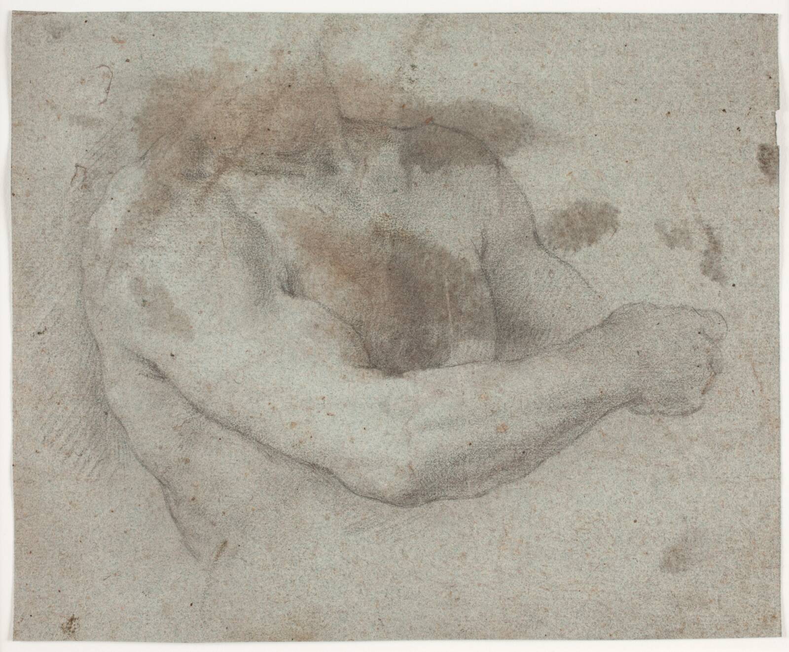 Overkroppen af mandlig model, Hendrik Krock, 1671-1738