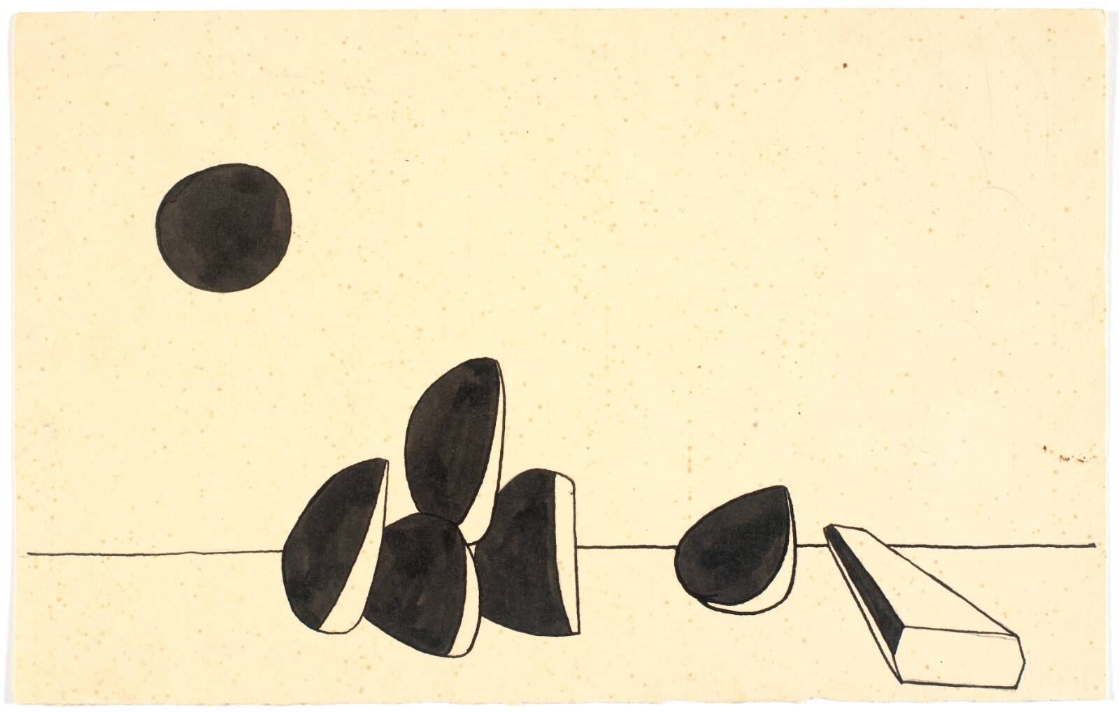 Landskab med objekter, Richard Mortensen, 1933-1935