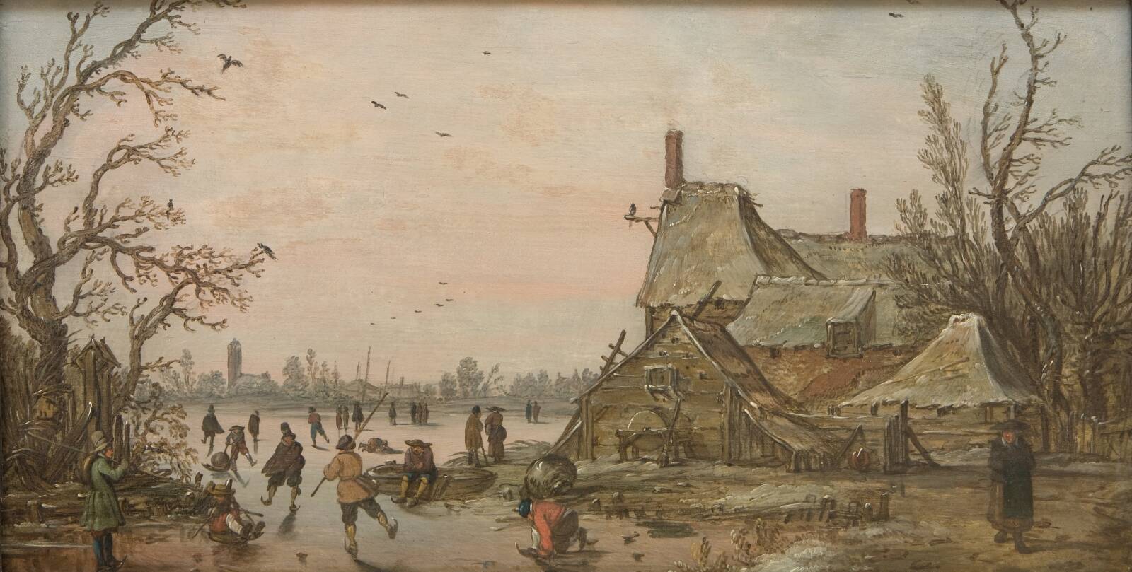 Winter Scene at a Farm, by Jan Josefsz van Goyen, 1623-1626