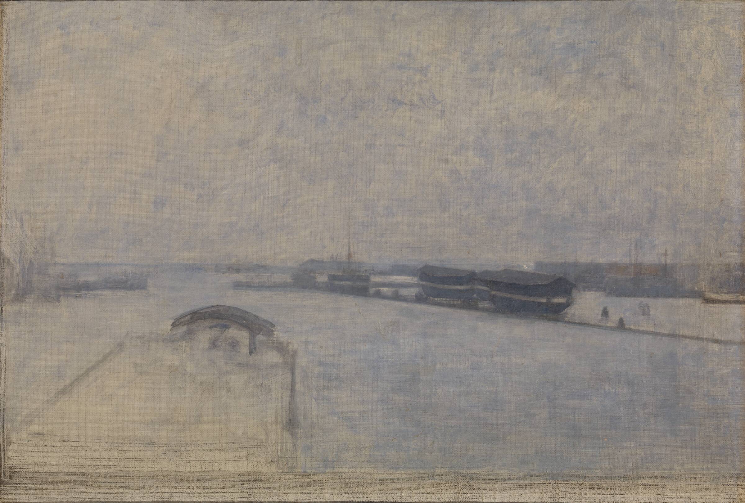 Udsigt fra Kvæsthusgade over Københavns havn, Vilhelm Hammershøi, 1908