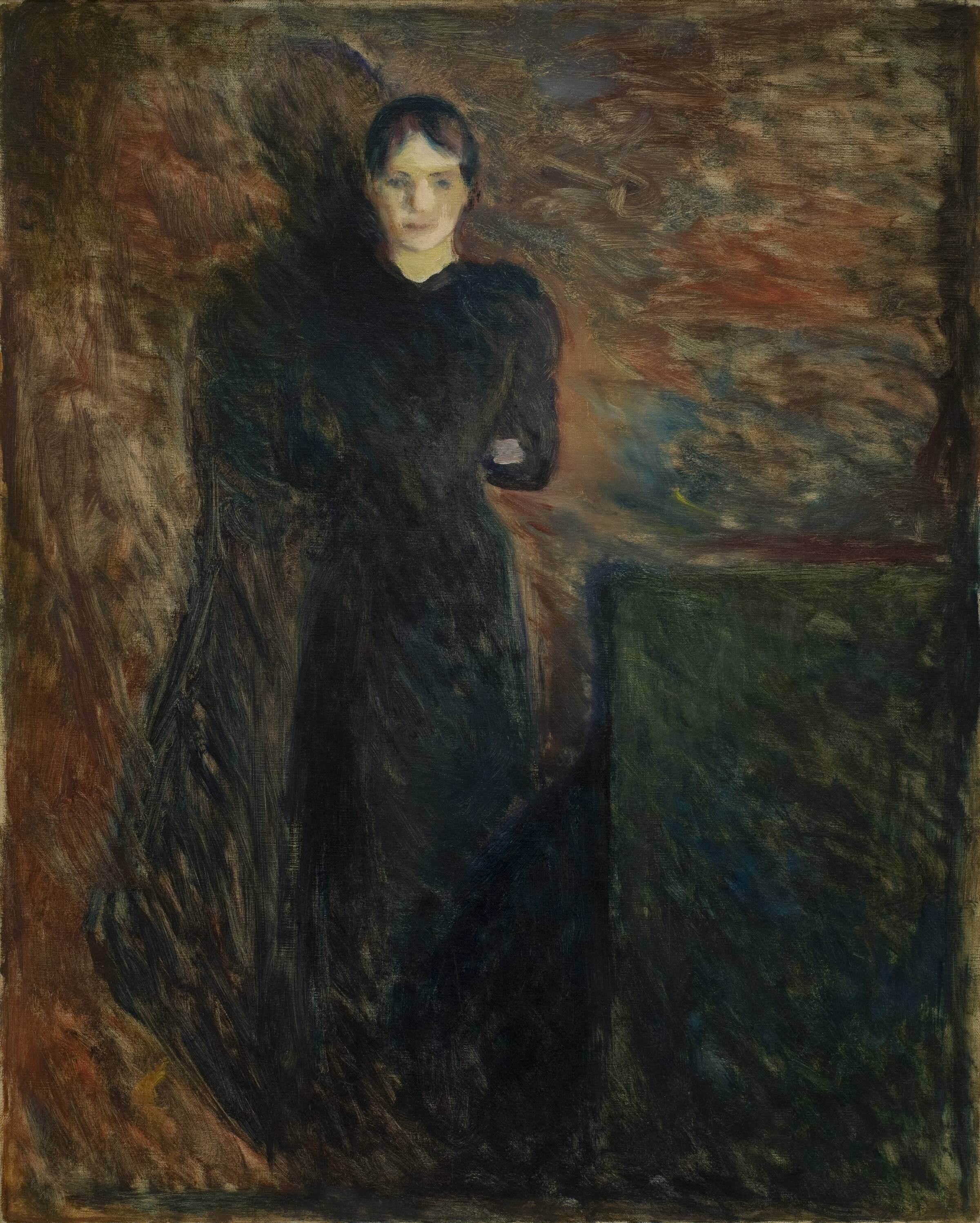 Sortklædt dame, Edvard Munch, 1891