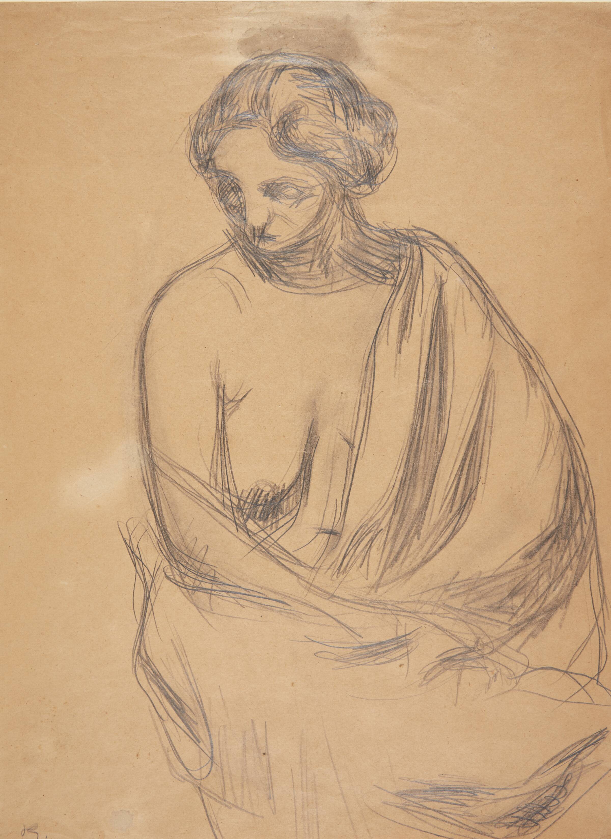 Siddende kvindelig model, Харальд Гирсинг, 1922-1923