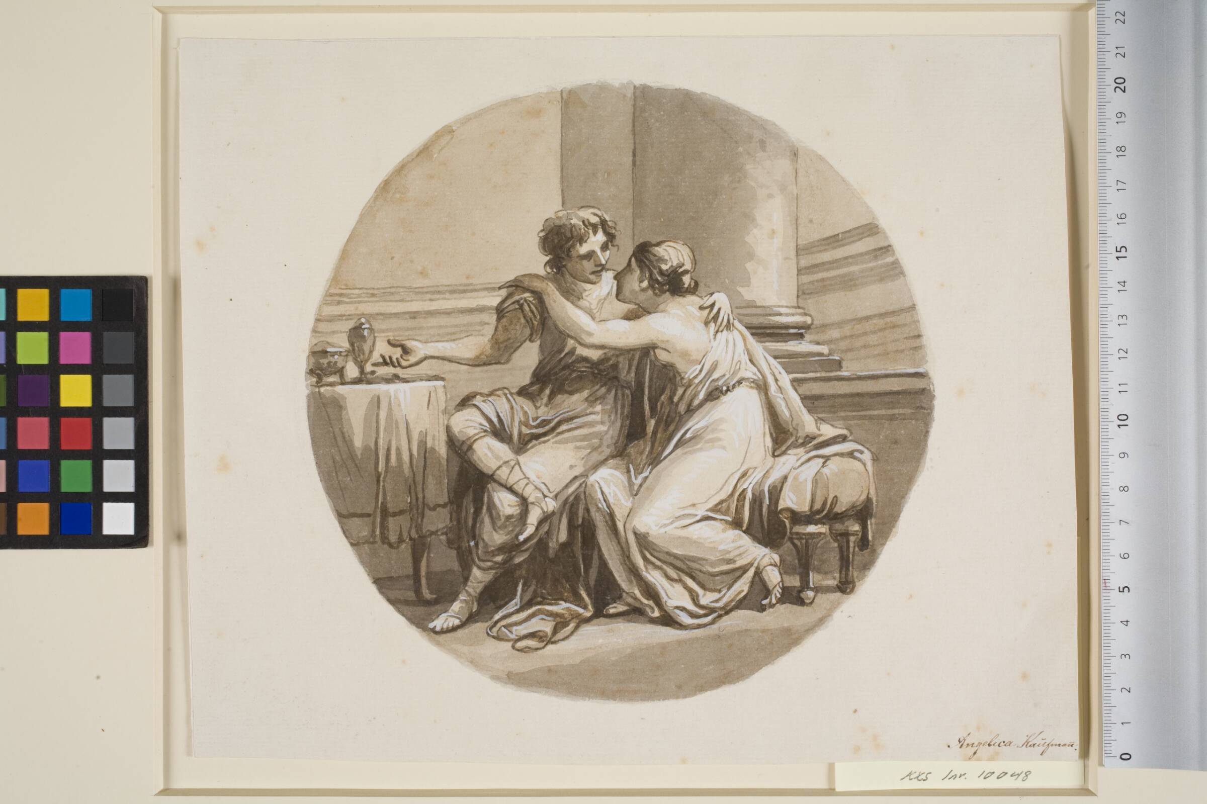 To elskende i interiør, Antonio Zucchi, 1726-1795