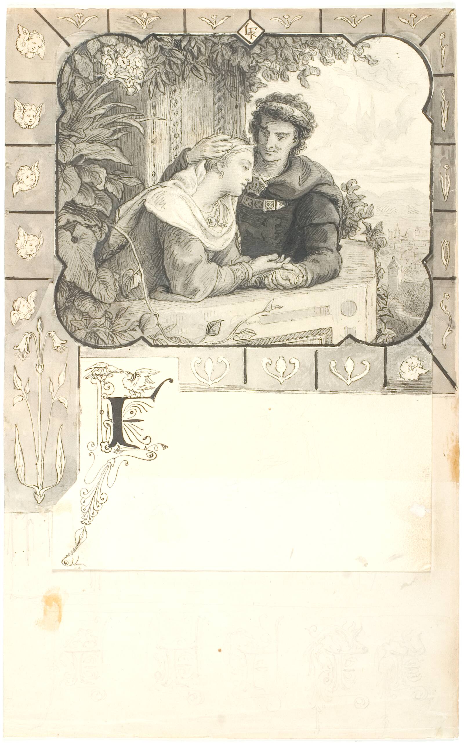 Ungt forelsket par, Lorenz Frølich, 1878
