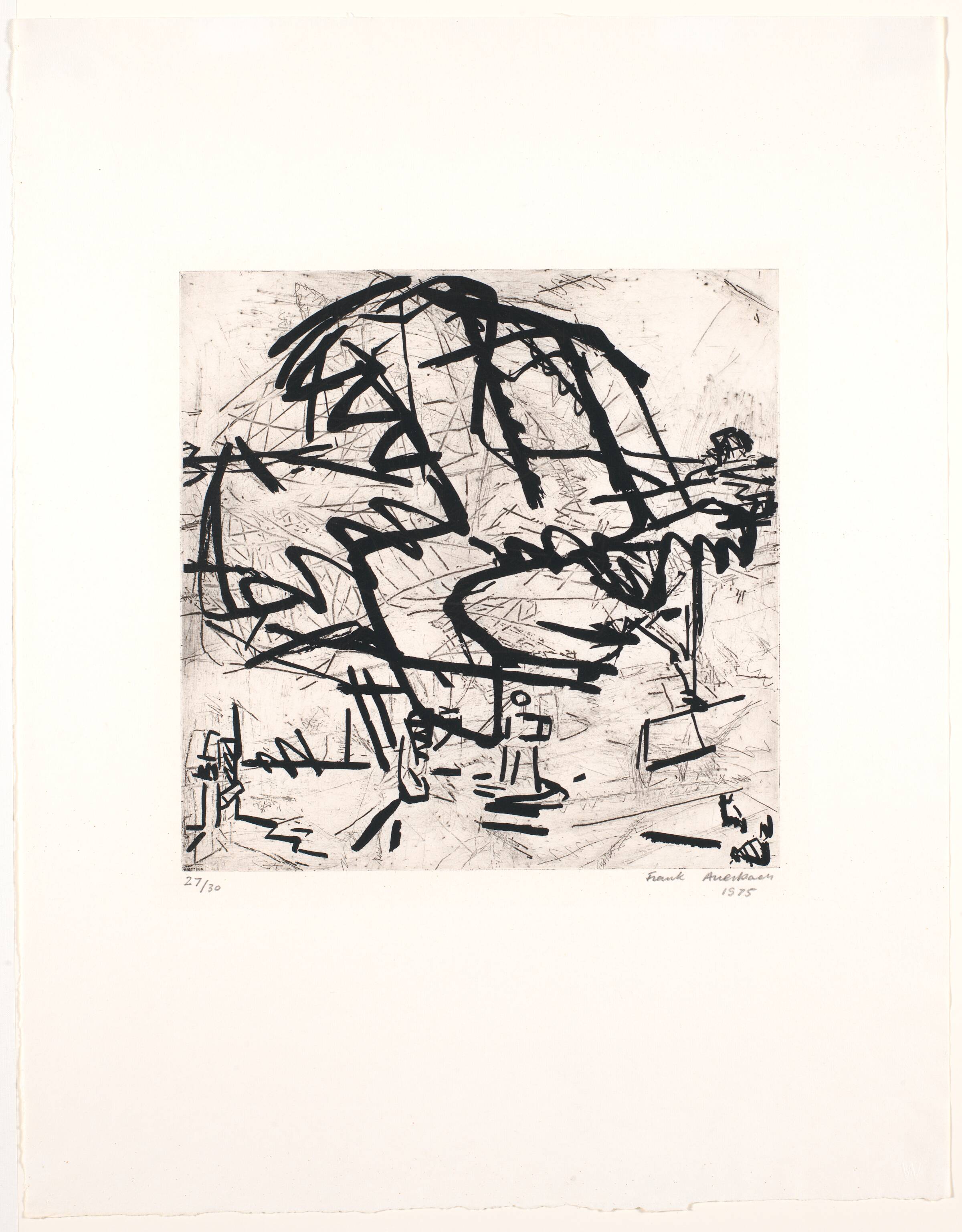 Tree at Tretire II, Франк Ауэрбах, 1975