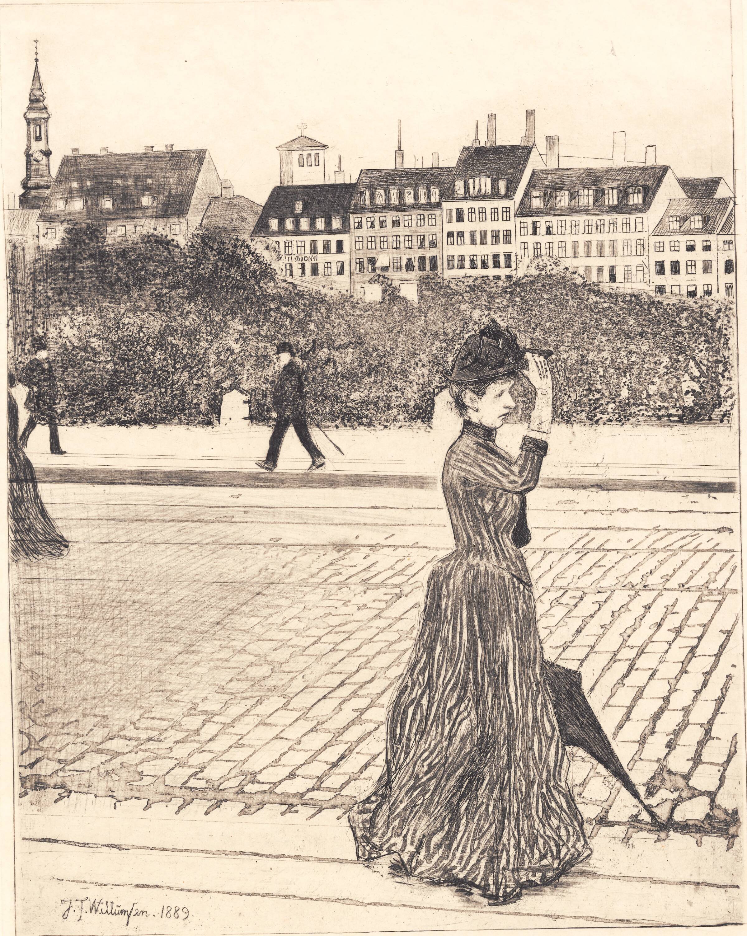 Promenerende dame, J.F. Willumsen, 1889
