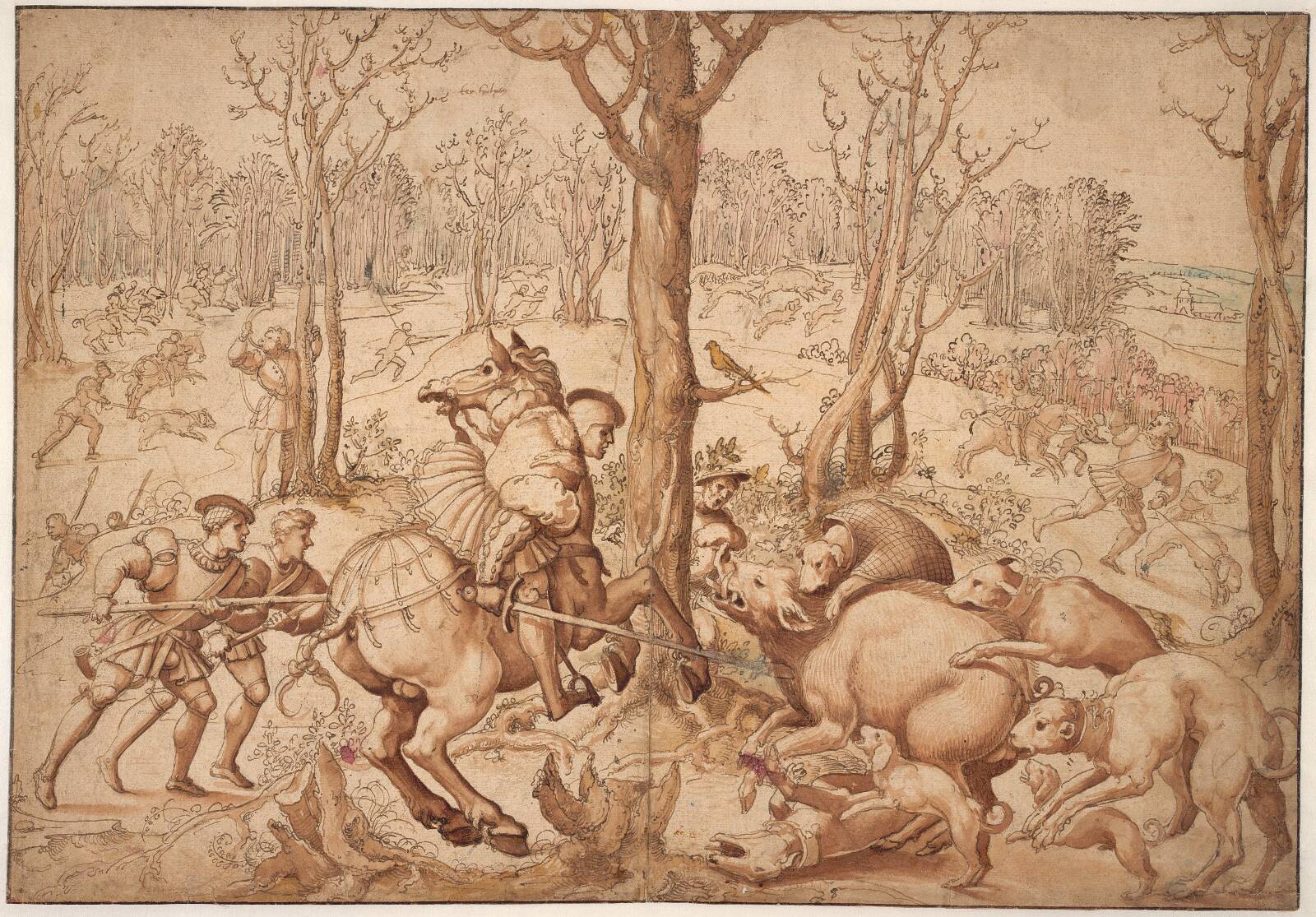 Vildsvinejagten, by Bernard van Orley, 1507-1541