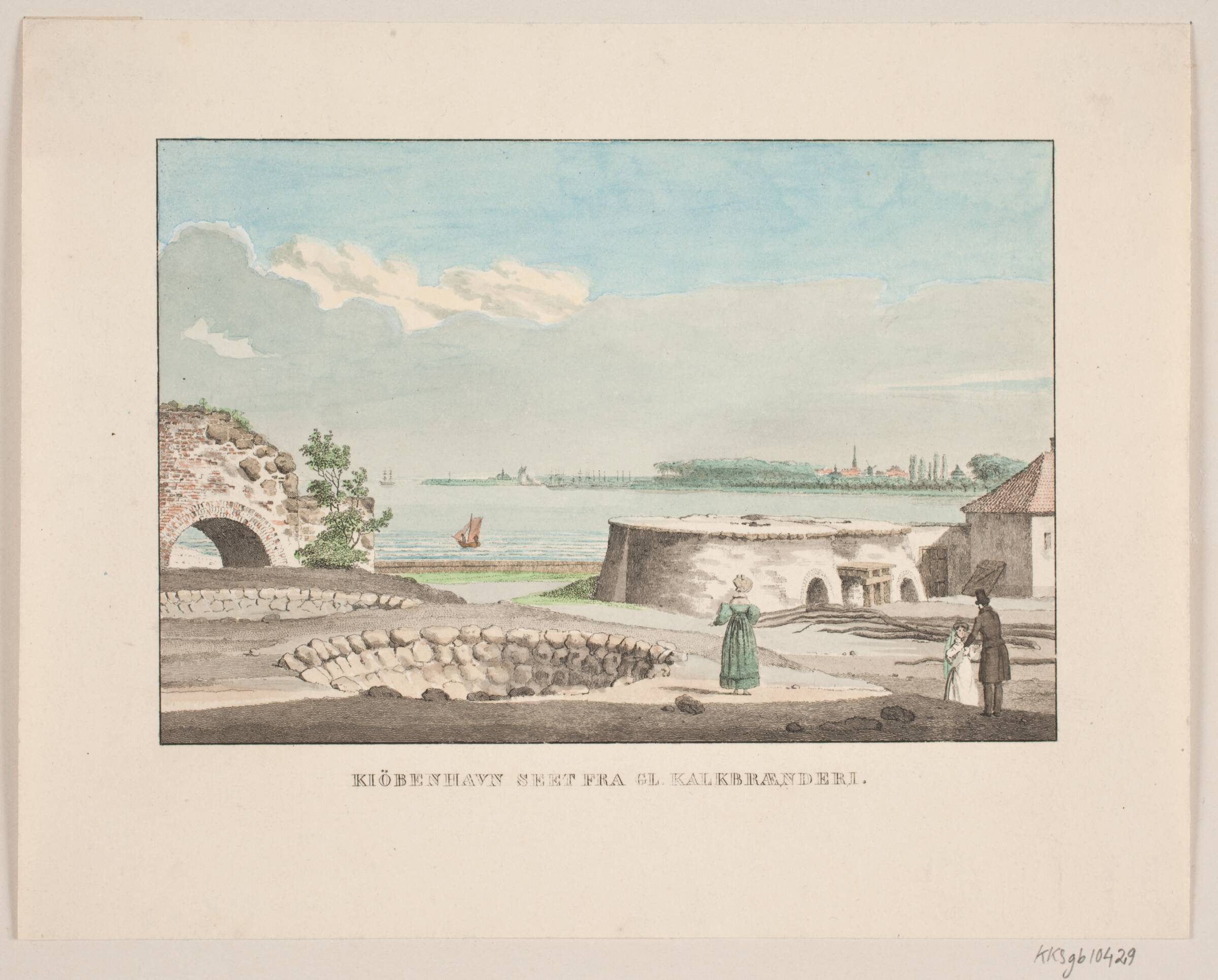 København set fra Gl. Kalkbrænderi, Jens Holm, 1776-1858