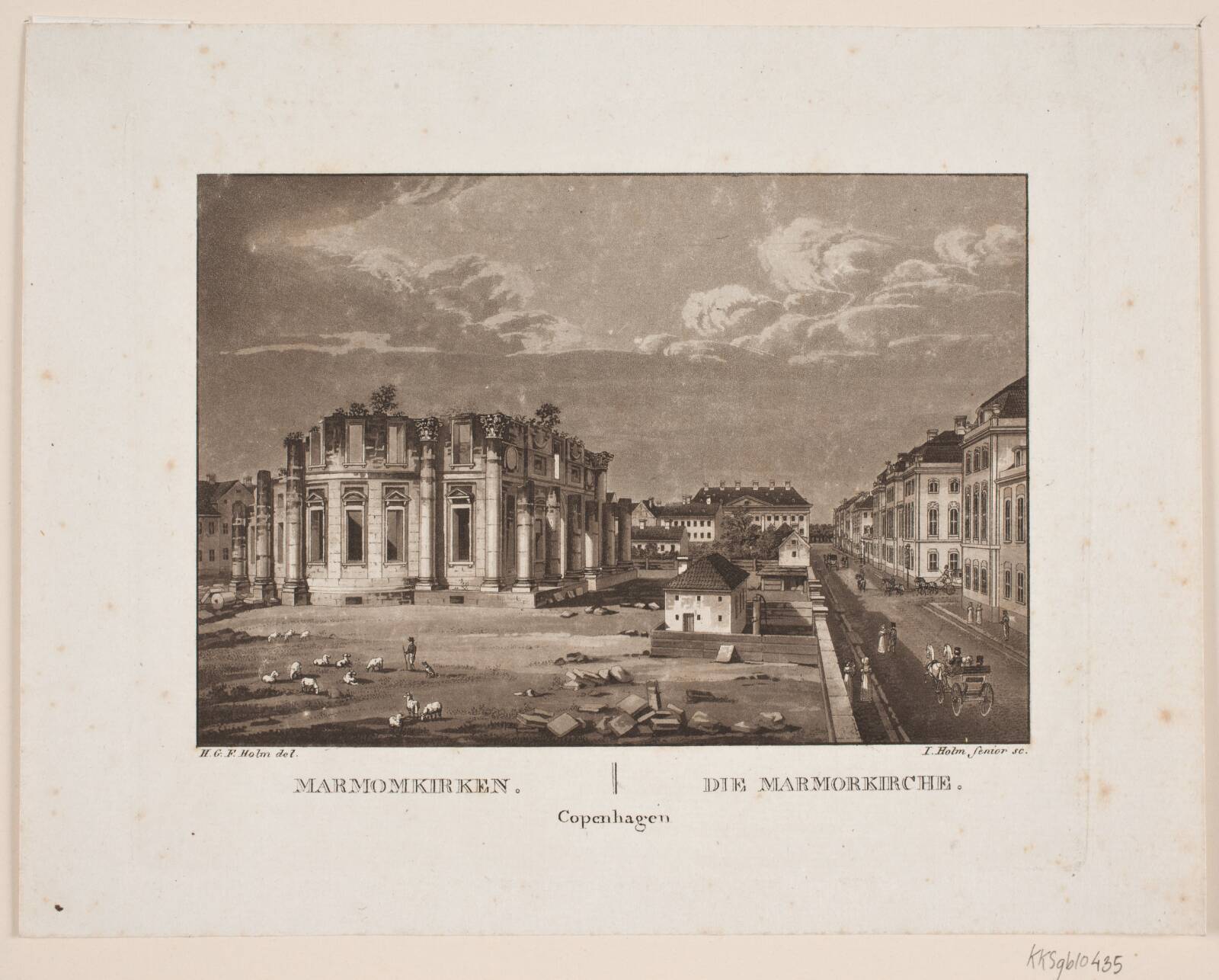 Marmorkirken, Jens Holm, 1776-1858