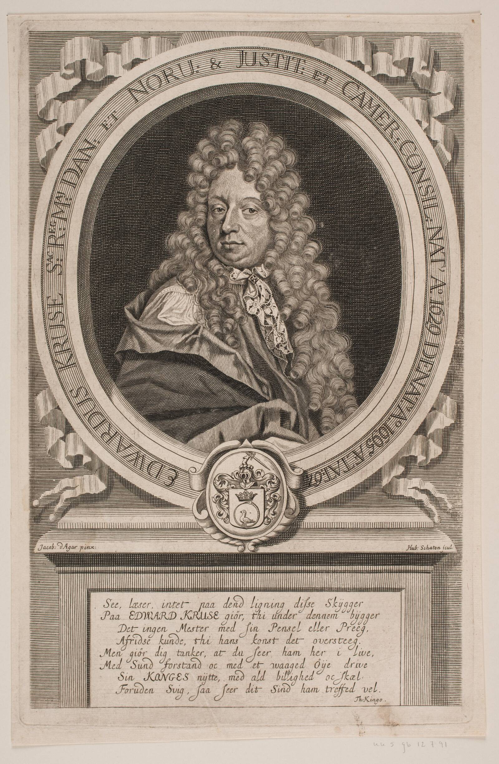 Generaltolddirektør Edvard Kruse, Hubert Schaten, 1695