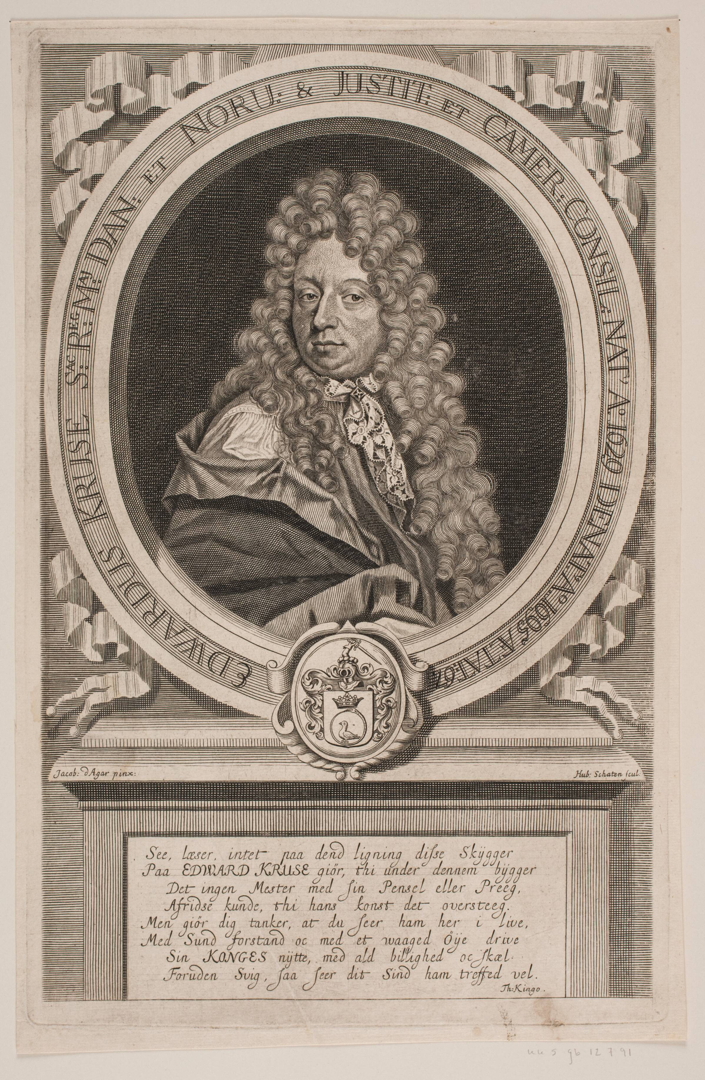 Generaltolddirektør Edvard Kruse, Hubert Schaten, 1695
