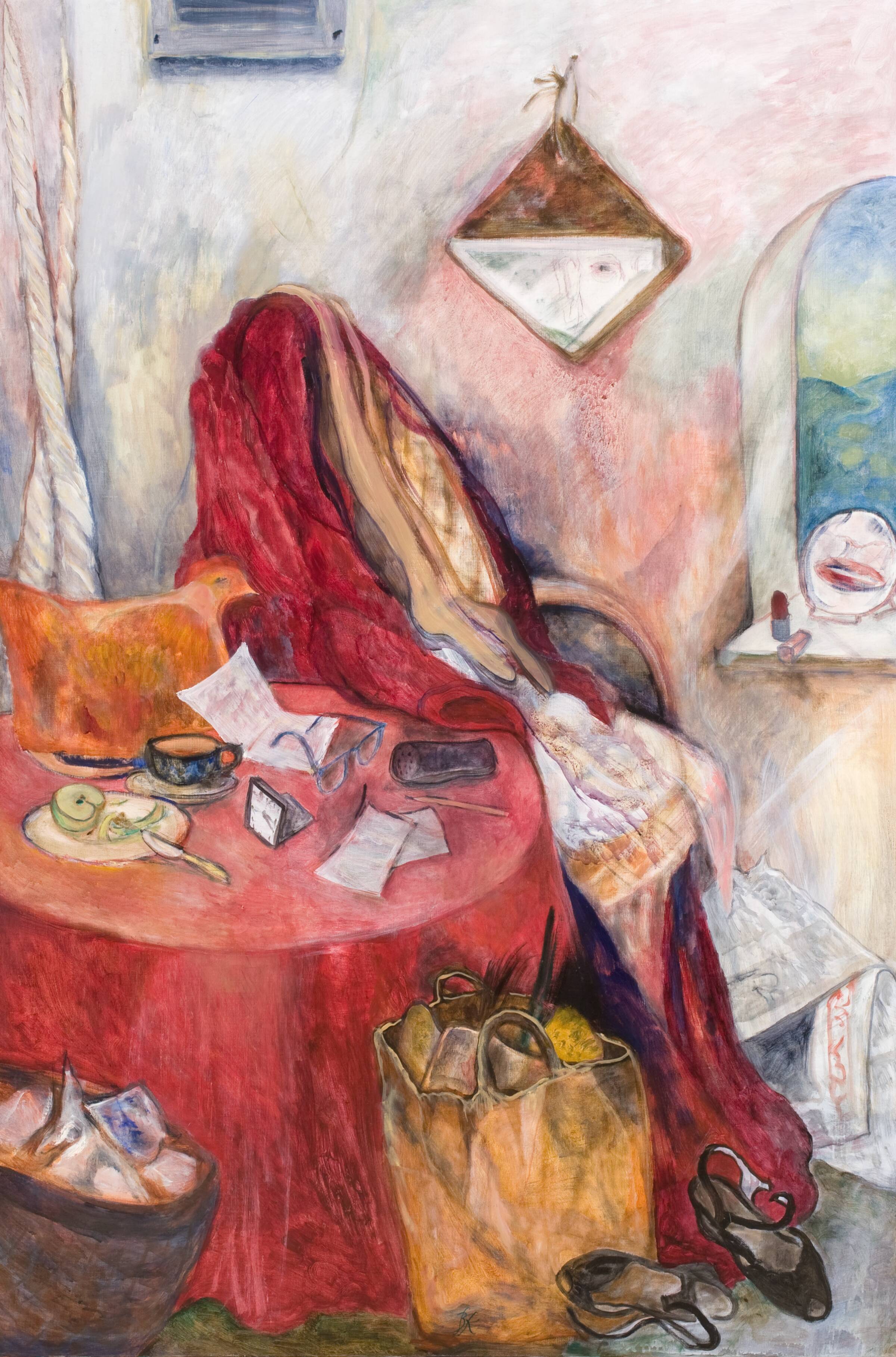 Liv. Selvportræt med badekåbe, Bodil Kaalund, 2002-2003