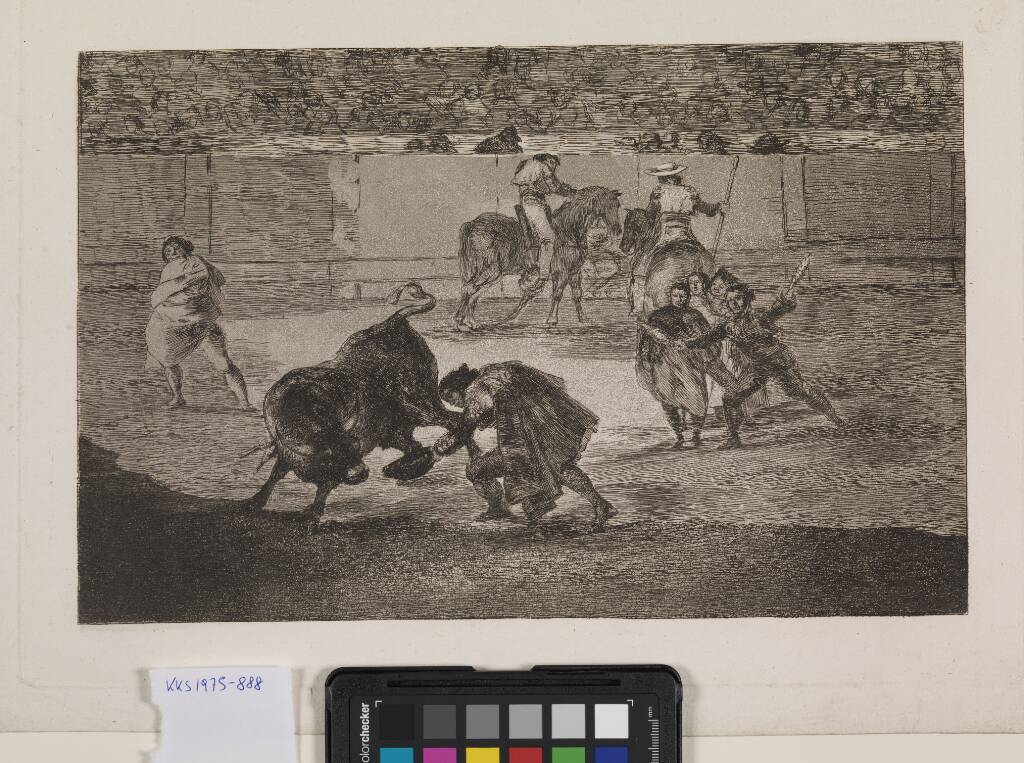 Pepe Illo udfører en "recorte", Francisco de Goya, 1815-1816
