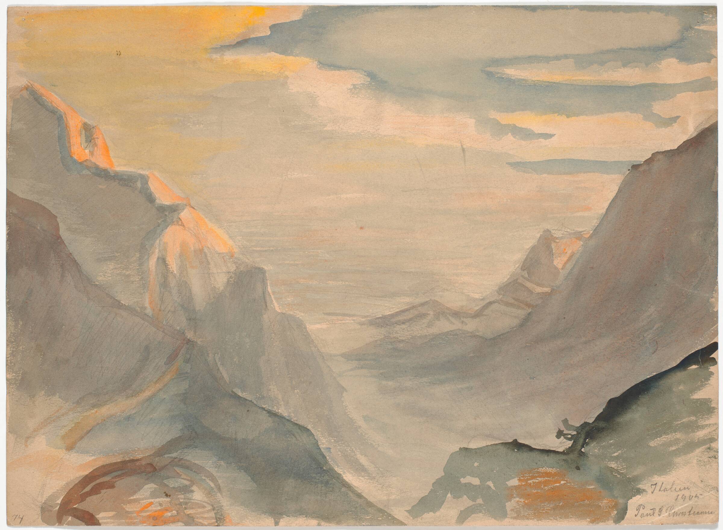 Italiensk bjerglandskab, Poul S. Christiansen, 1905