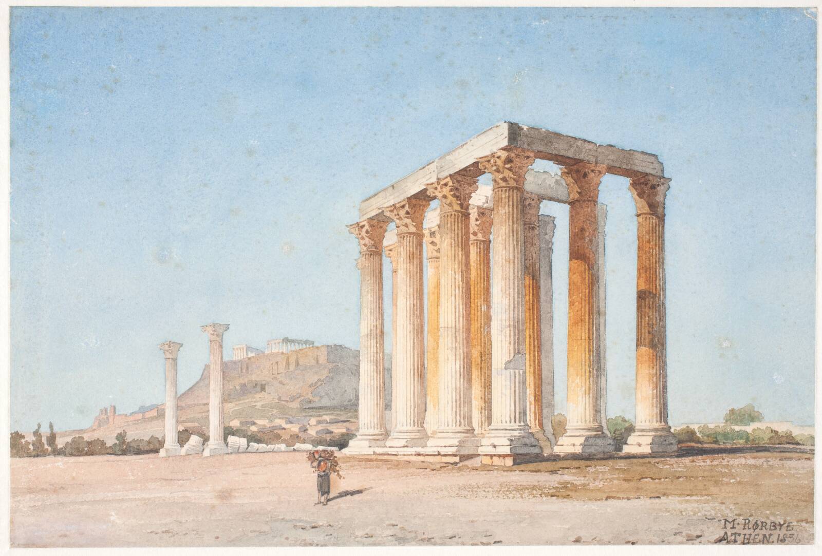 Zeustemplet, Martinus Rørbye, 1836