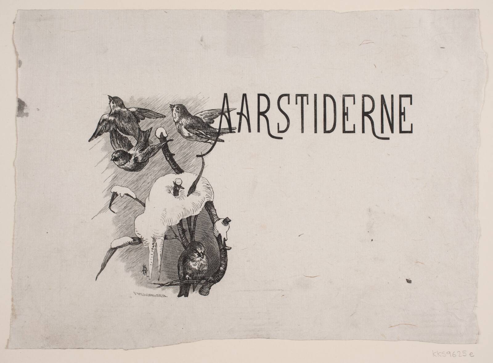 Vignet til "Aarstiderne", digtsamling af Holger Drachmann, Ubekendt, 1870-1880