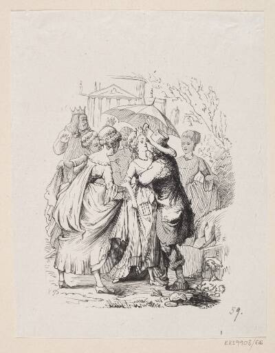 Illustration til "Svinedrengen" i H.C. Andersen, "Eventyr og Historier", Bind 1