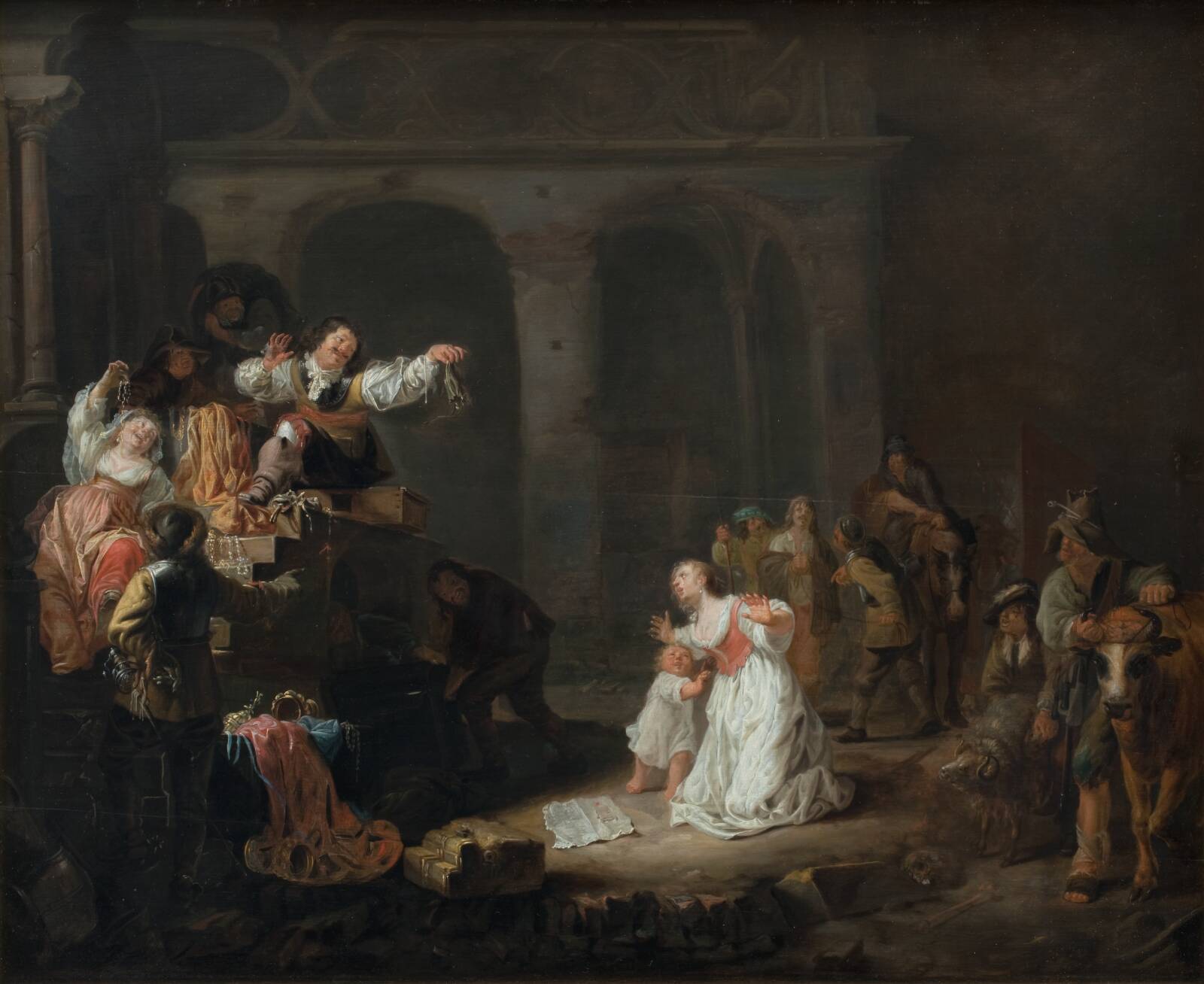 Et herresædes plyndring, Maerten Stoop, 1633-1647