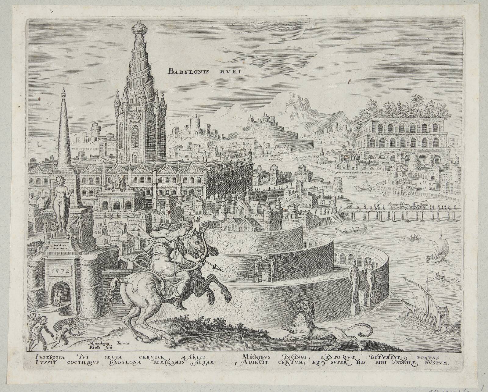 Babylons mure, Philips Galle, 1572